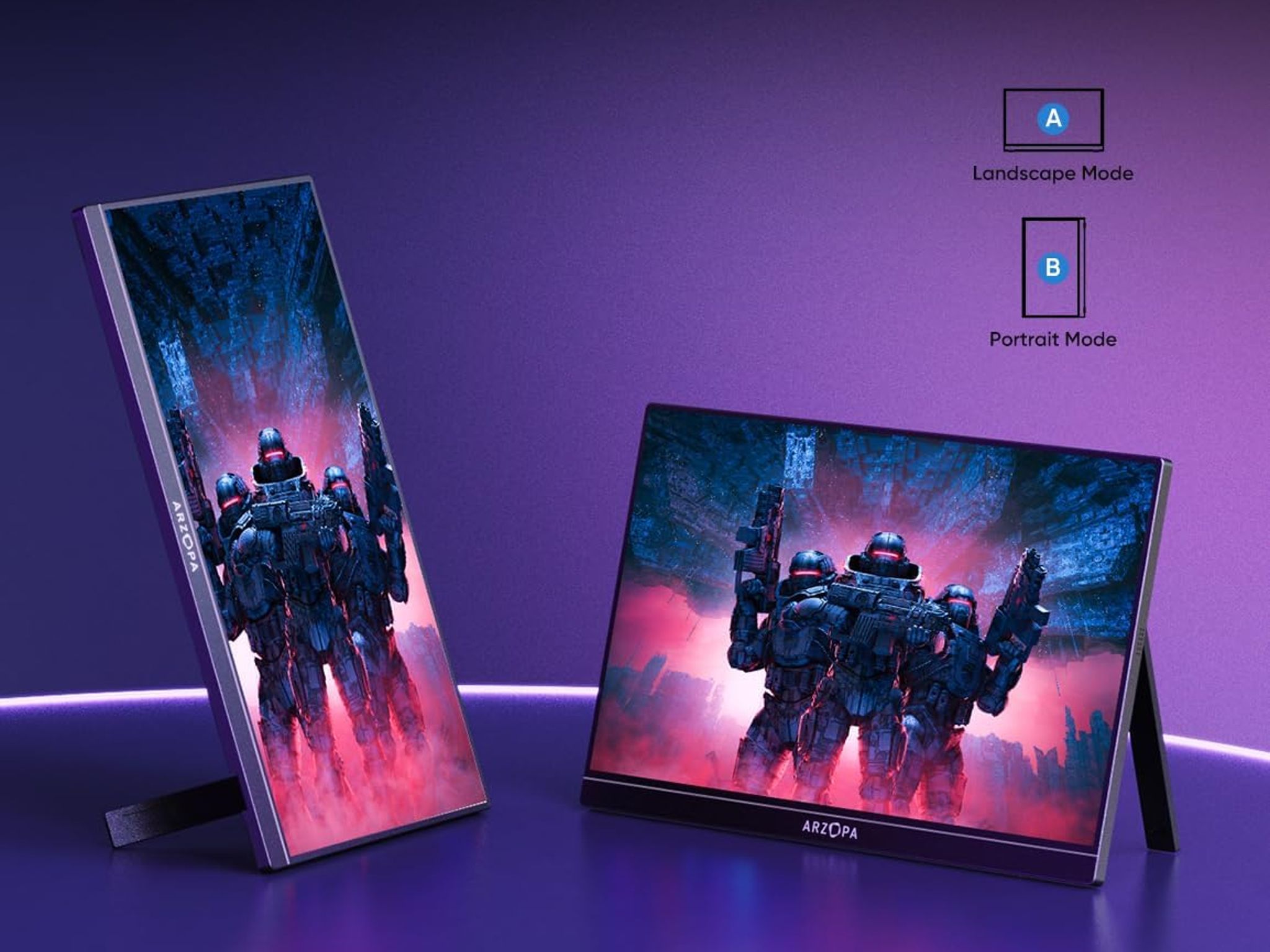 ARZOPA 16.1'' 144Hz Portable Gaming Monitor, 106% sRGB 1080P