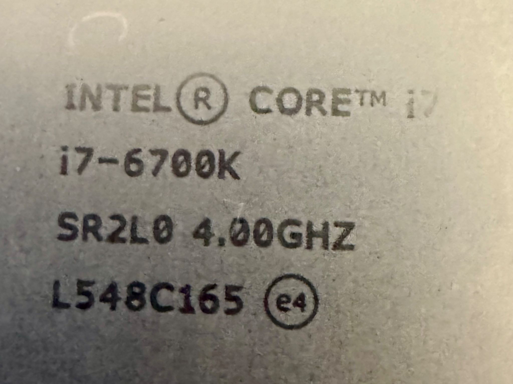 Intel Core i7-6700K 4.00GHz 8MB Quad-Core LGA 1151/Socket H4 CPU Processor SR2LO