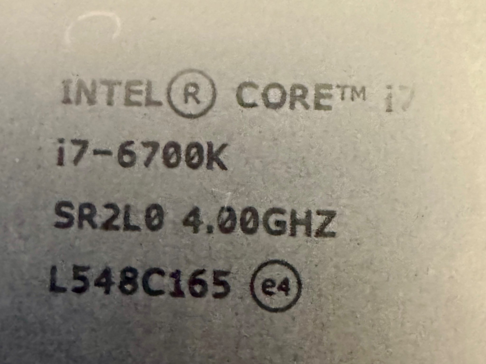 Intel Core i7-6700K 4.00GHz 8MB Quad-Core LGA 1151/Socket H4 CPU Processor SR2LO