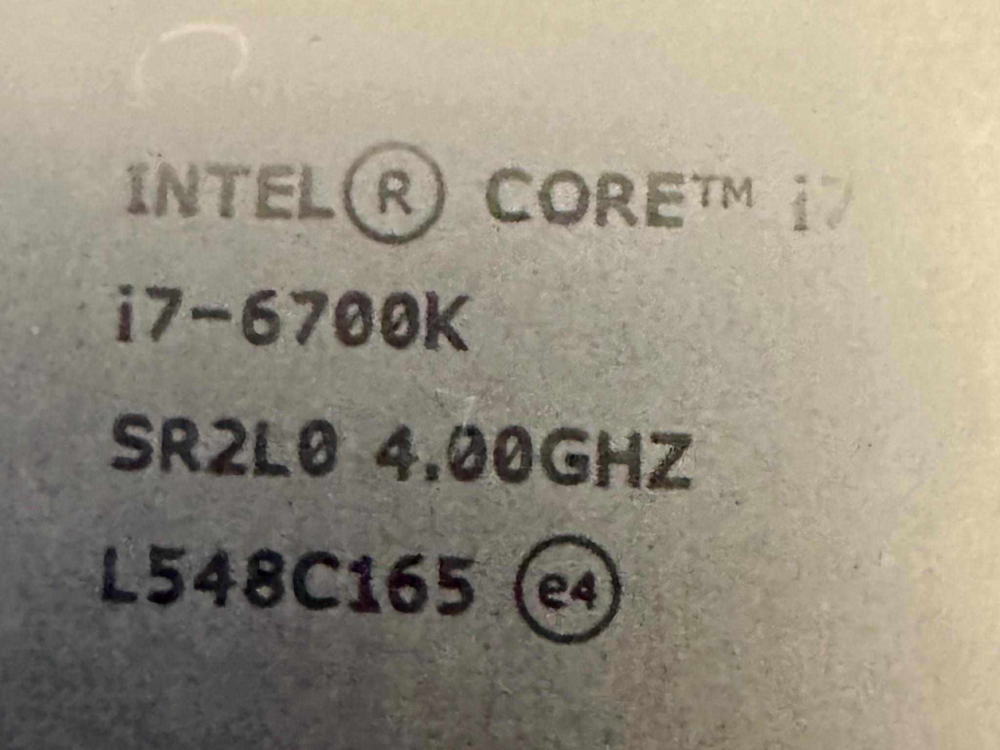 Intel Core i7-6700K 4.00GHz 8MB Quad-Core LGA 1151/Socket H4 CPU Processor SR2LO