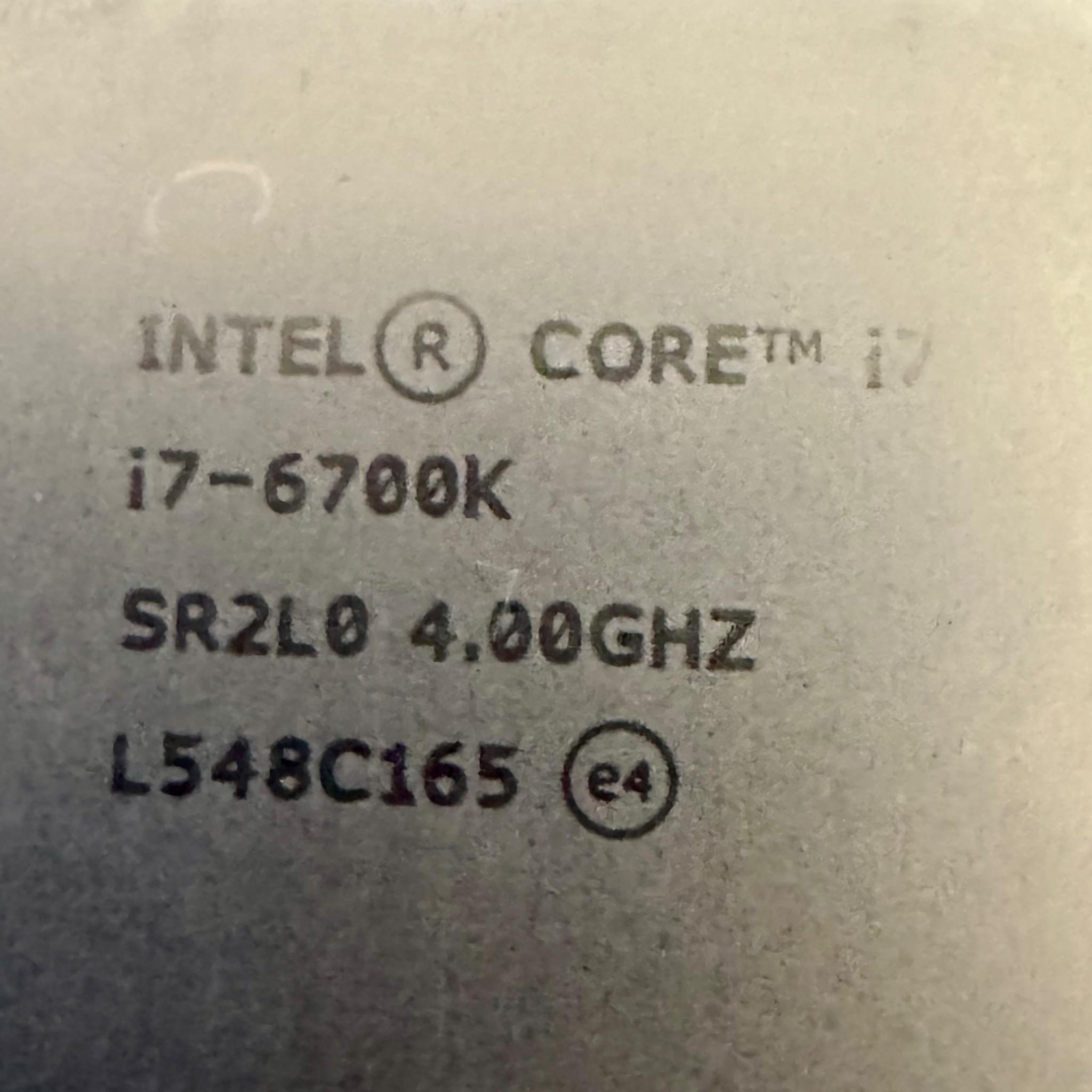 Intel Core i7-6700K 4.00GHz 8MB Quad-Core LGA 1151/Socket H4 CPU Processor SR2LO