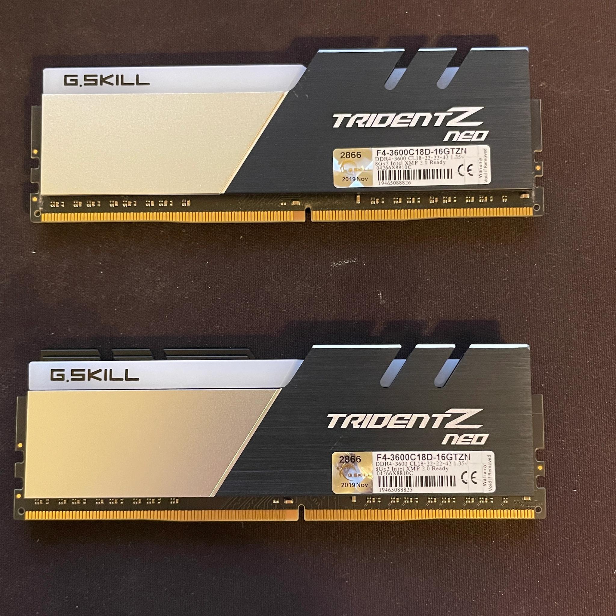 G.Skill TridentZ Neo DDR4 3600 16GB (2x8GB) RAM