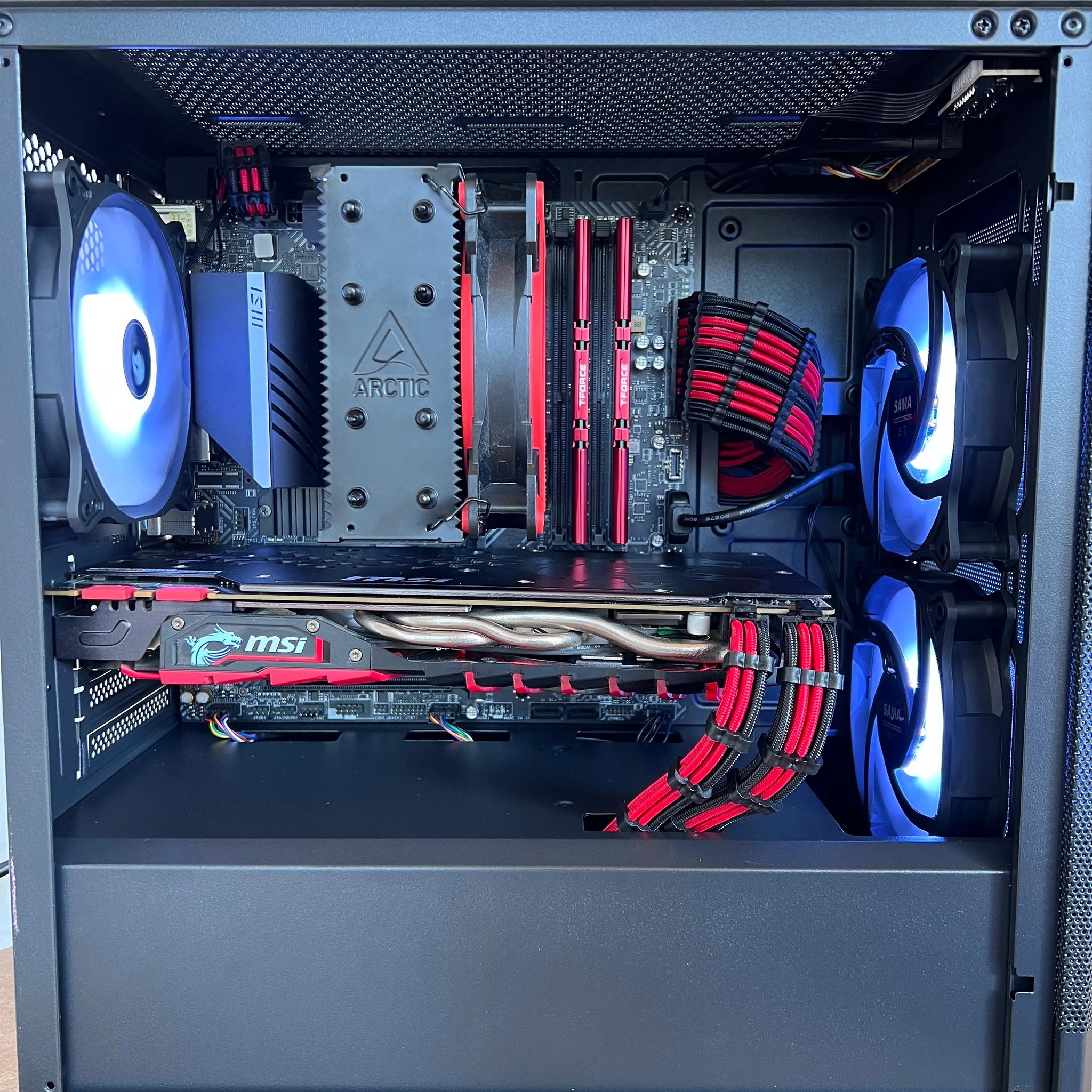 🟥⬛ Black & Red Budget Build | i3-12100F | GTX 1070 ⬛🟥