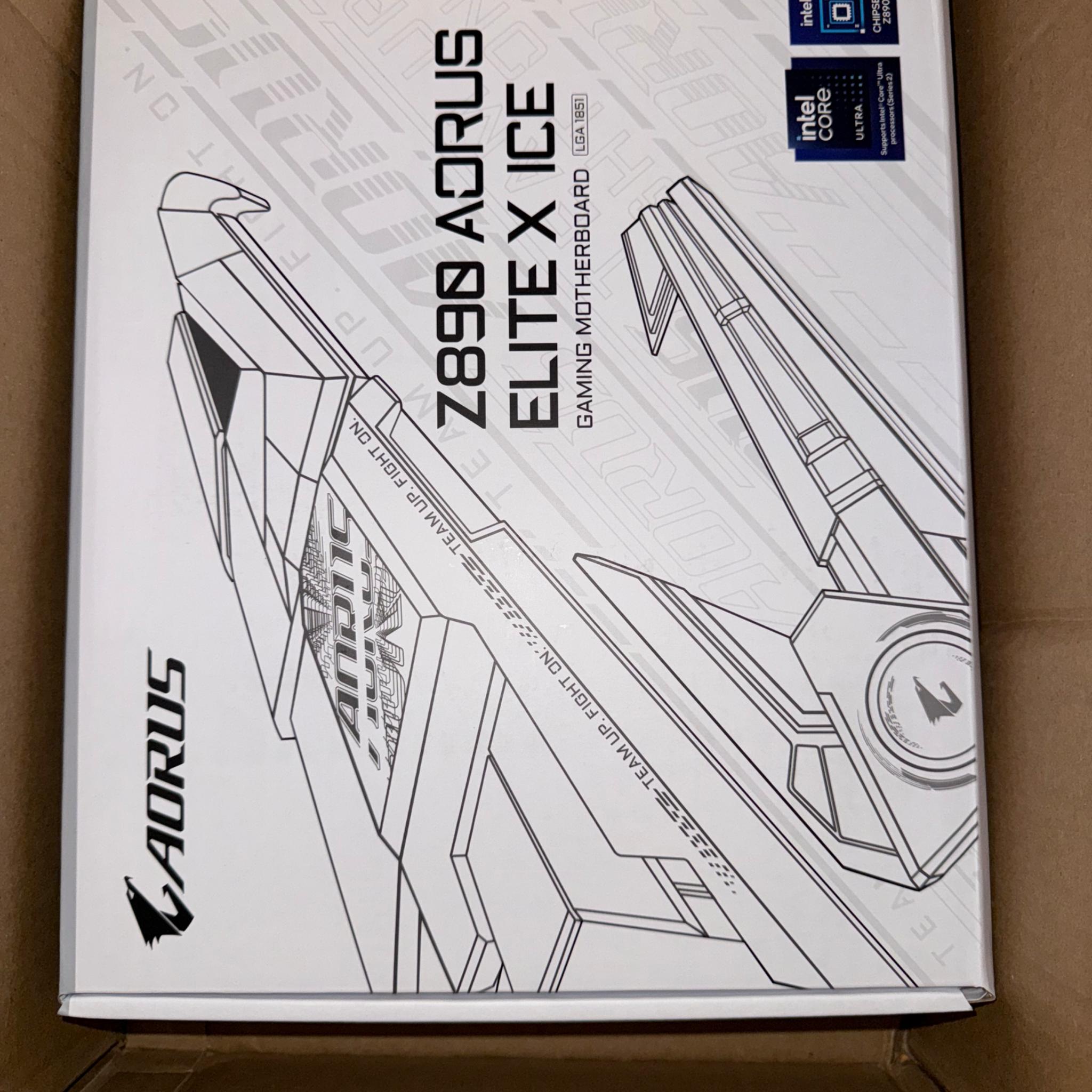 BRAND NEW! GIGABYTE Z890 AORUS ELITE X ICE Ultra Core, LGA 1851, DDR5, PCIE 5.0, ATX, WIFI 7.