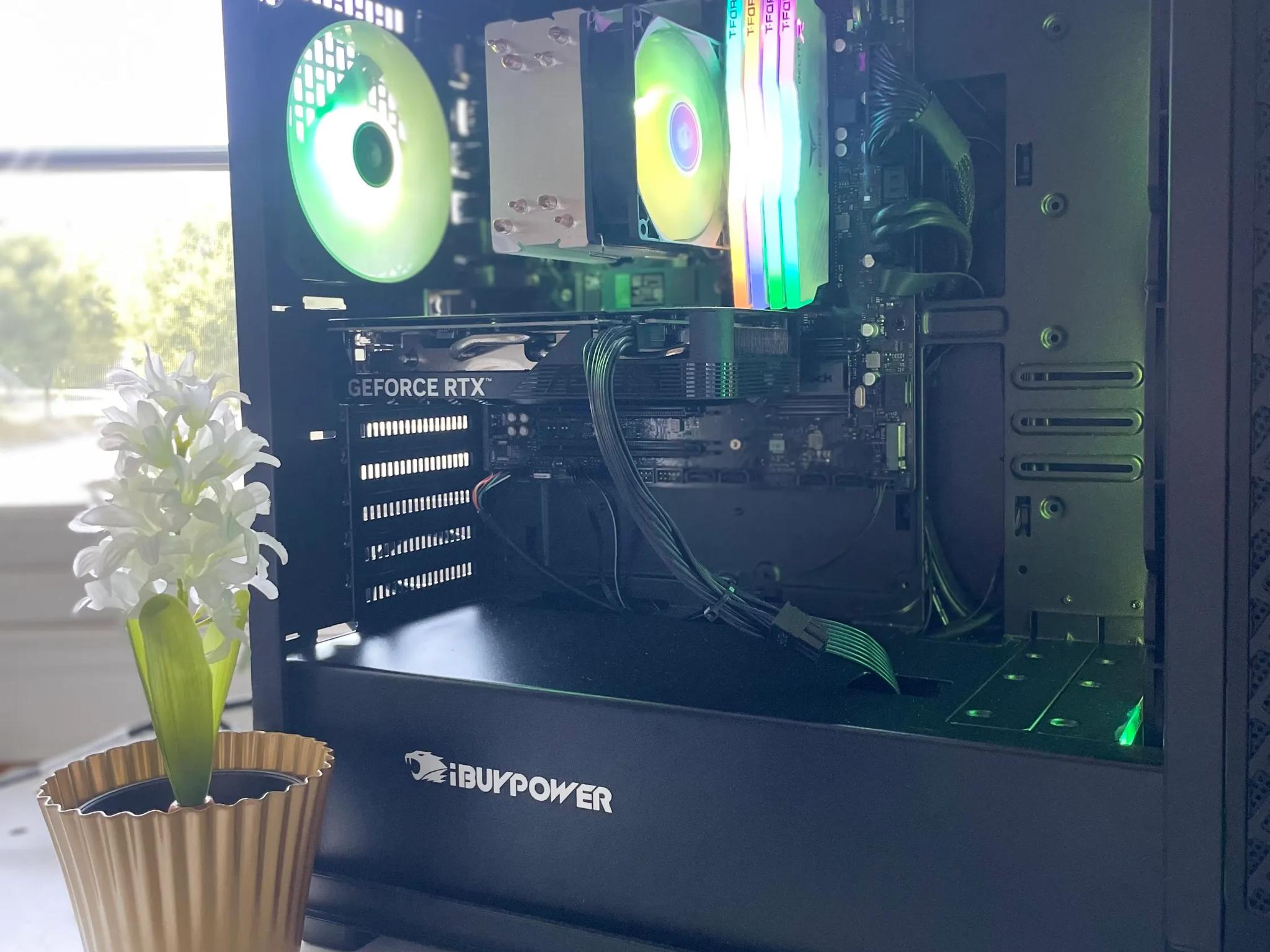 Used iBUYPOWER Prebuilt Gaming PC. RTX 4060 + i7 13700F, 2TB NVMe Storage SSD, 32GB DDR4, 1000W PSU