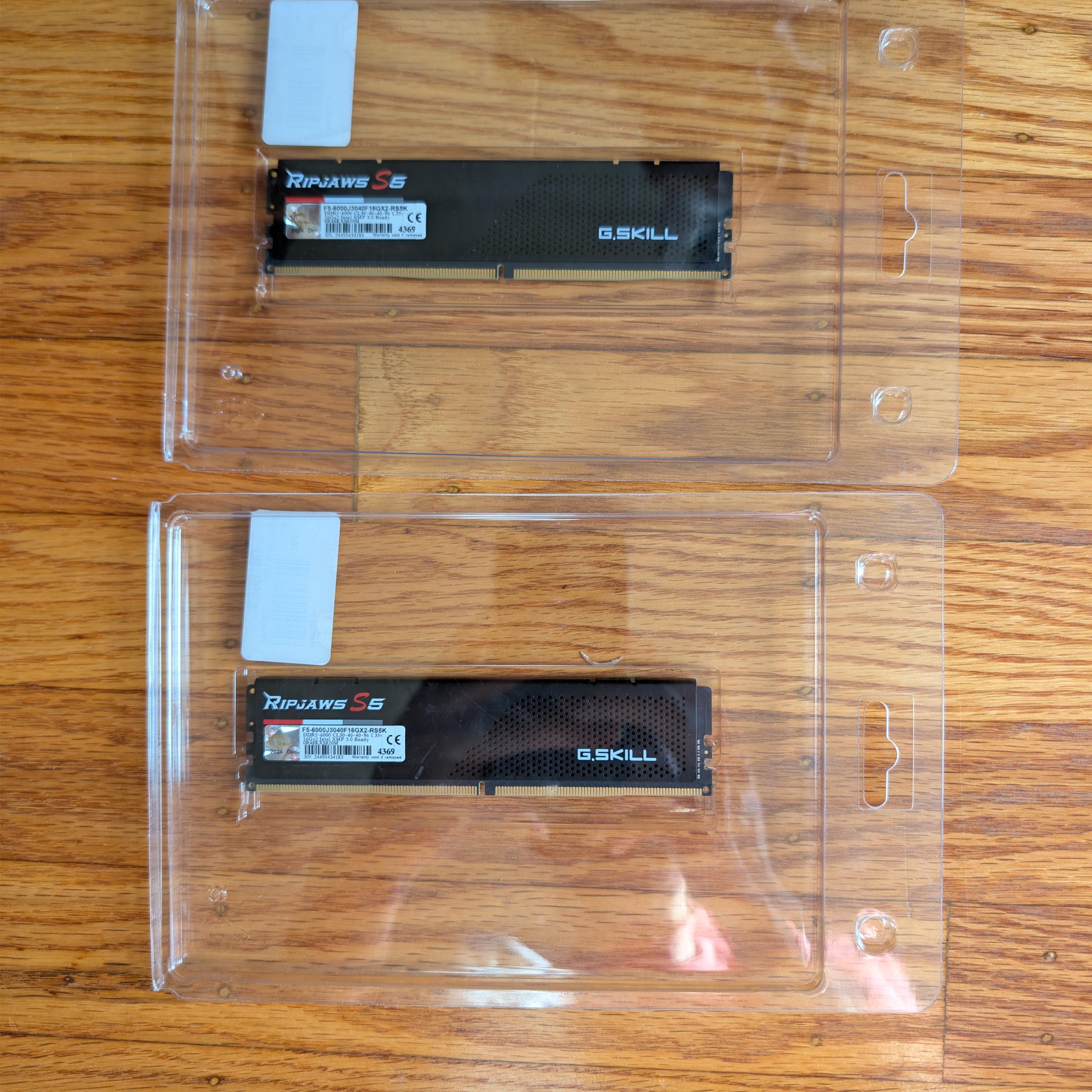 G.SKILL Ripjaws S5 32GB (2x16GB) DDR5-6000 CL30 | Hynix IC | Tested & Fully Functional