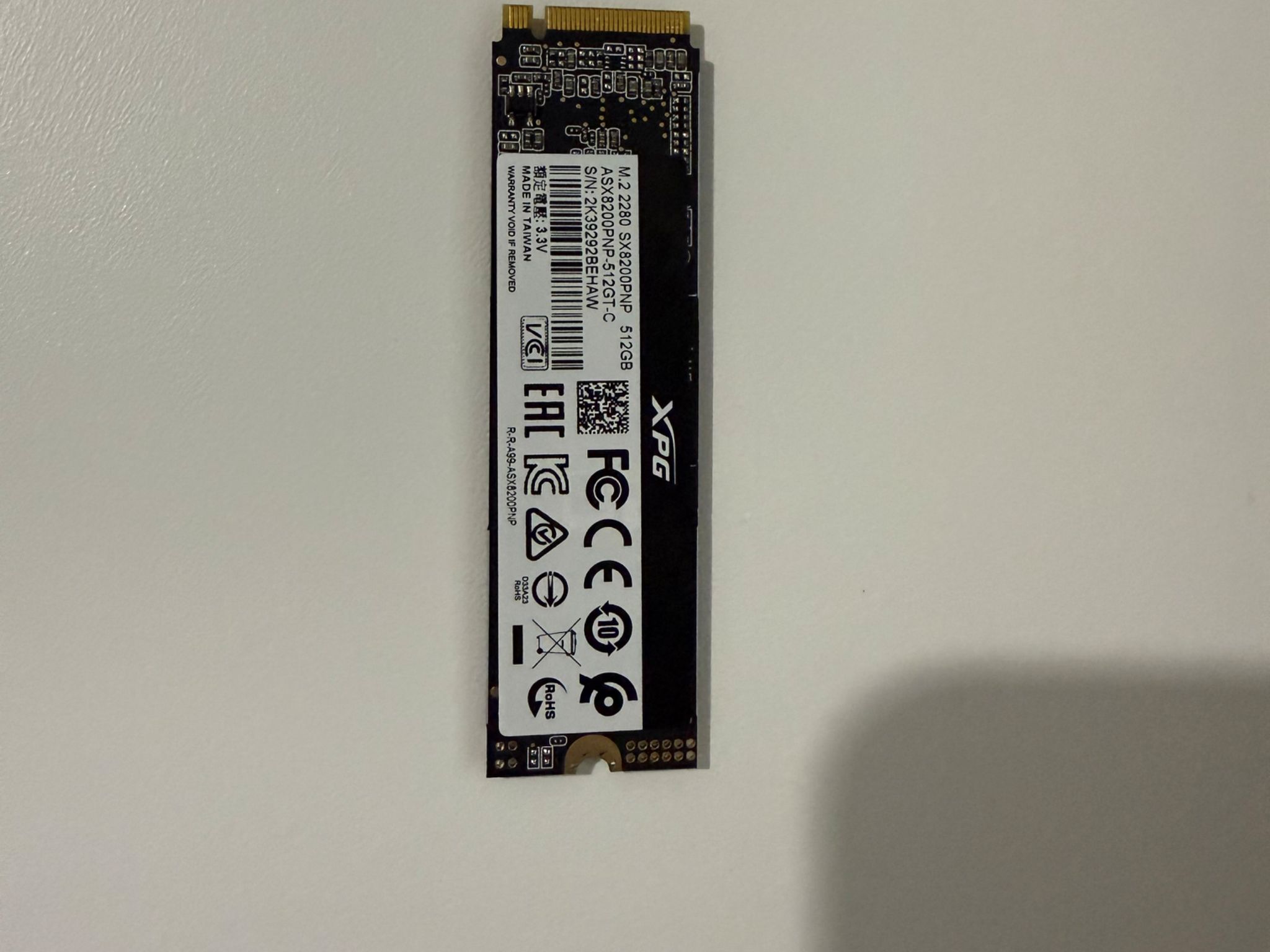 XPG 512GB M.2 2280 SX8200PNP