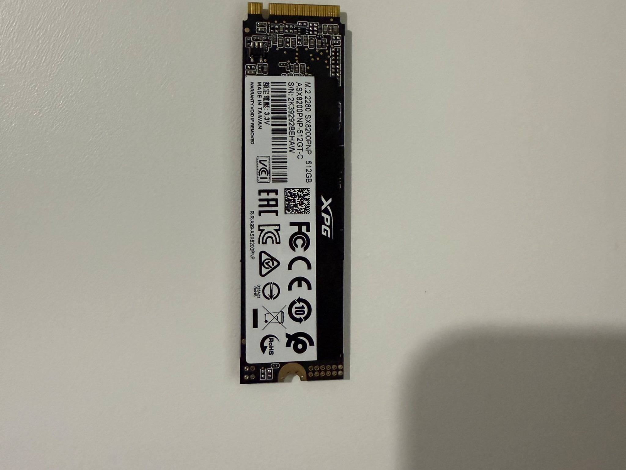 XPG 512GB M.2 2280 SX8200PNP