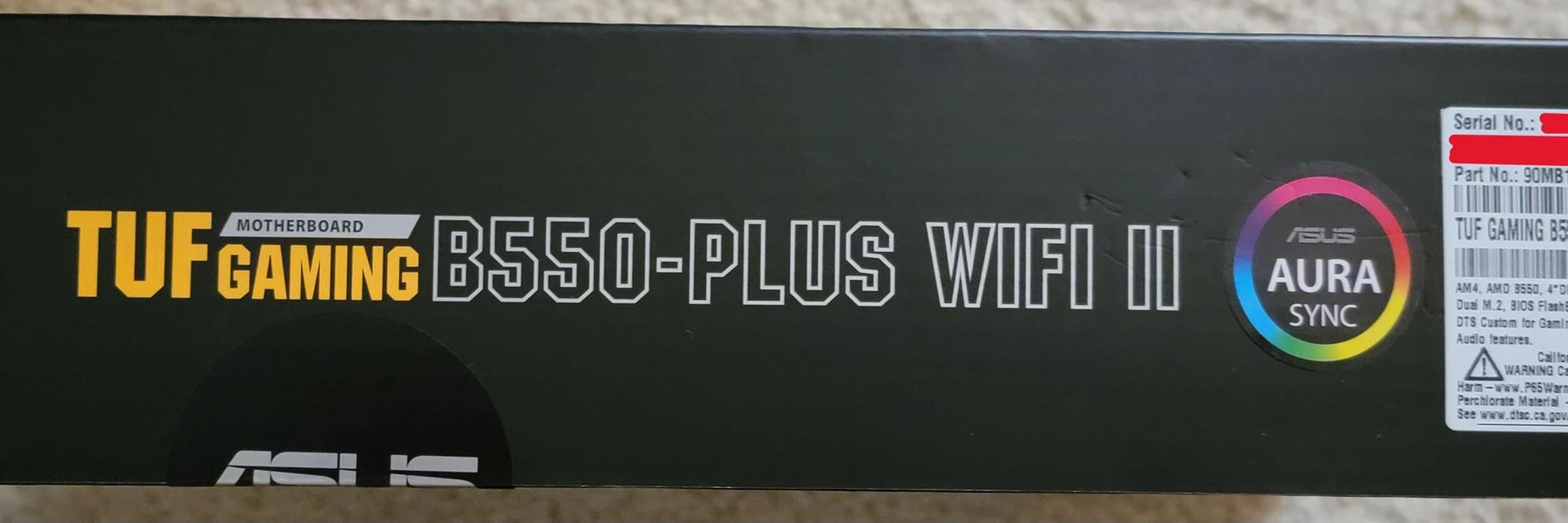 ASUS TUF Gaming B550 Plus WiFi II AM4 DDR4 ATX Motherboard Brand New