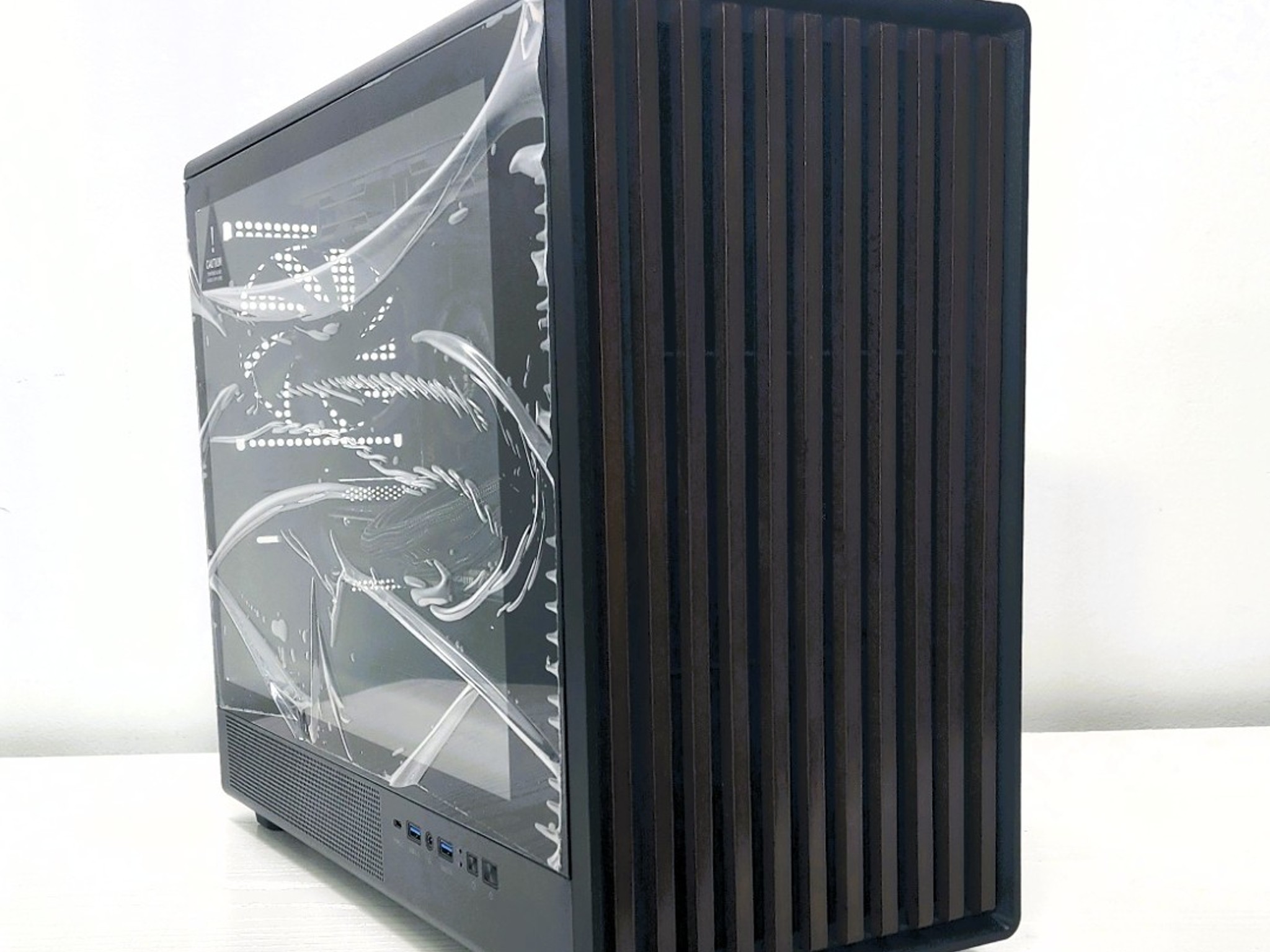 ALL NEW Dark Wood - NO-RGB - Liquid Cooled 1440P Gaming PC - 9600X - 9060XT (16GB) - 32GB - 2TB