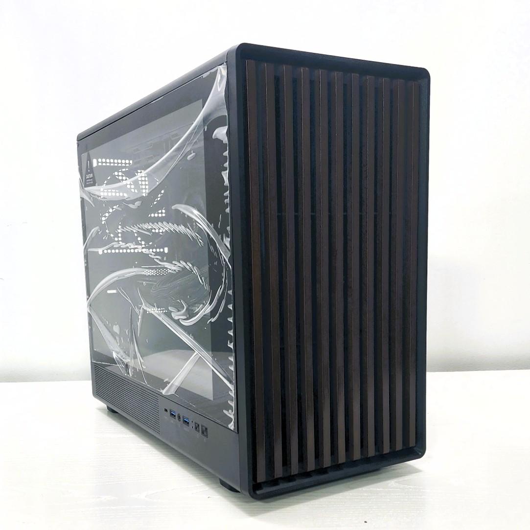 ALL NEW Dark Wood - NO-RGB - Liquid Cooled 1440P Gaming PC - 9600X - 9060XT (16GB) - 32GB - 2TB