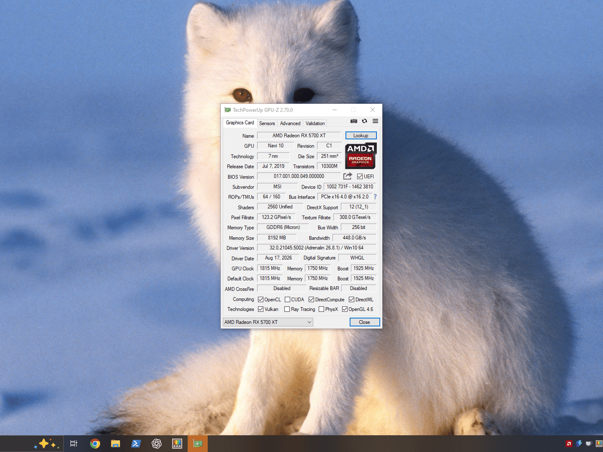 MSI RX 5700 XT MECH OC 8GB - Crashes Under Load - For Parts