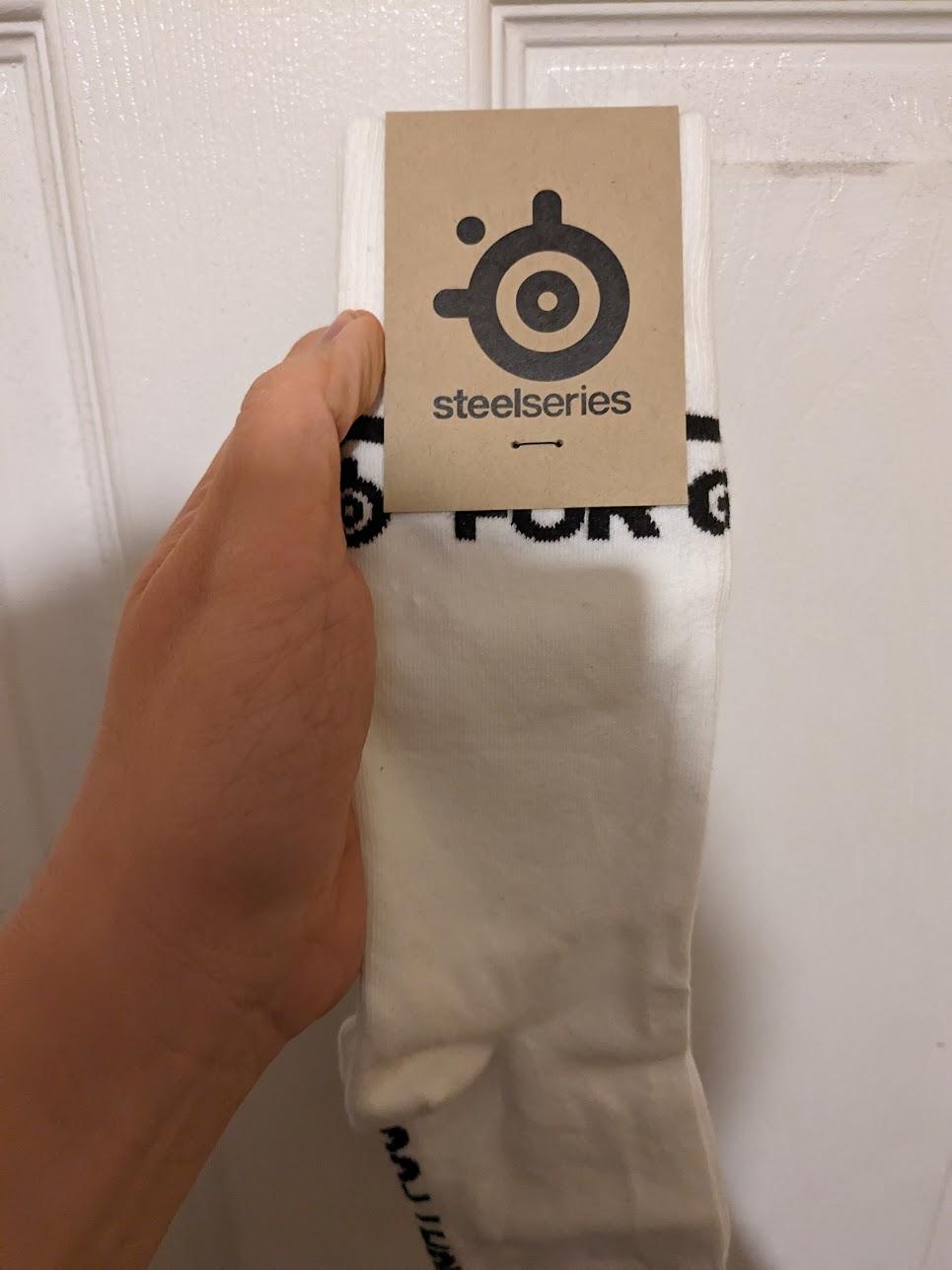 New Open Box SteelSeries Socks, White