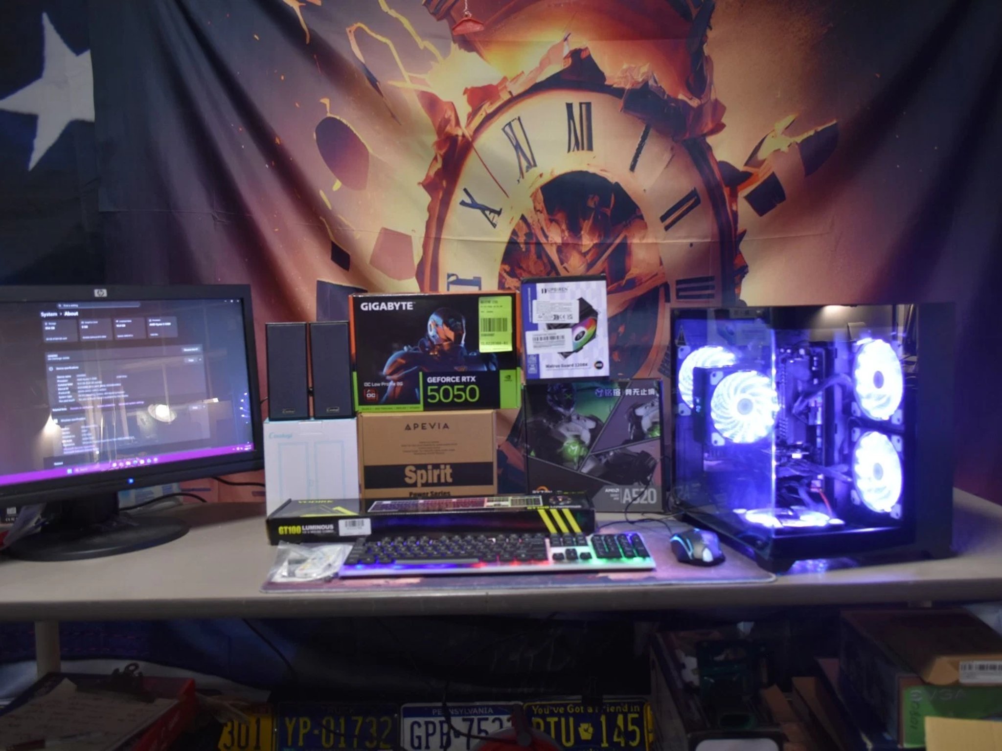 GAMING PC RYZEN 5 5500 RAM 16 GB GPU RTX 5050 8GB 1TB NVME 700 watts