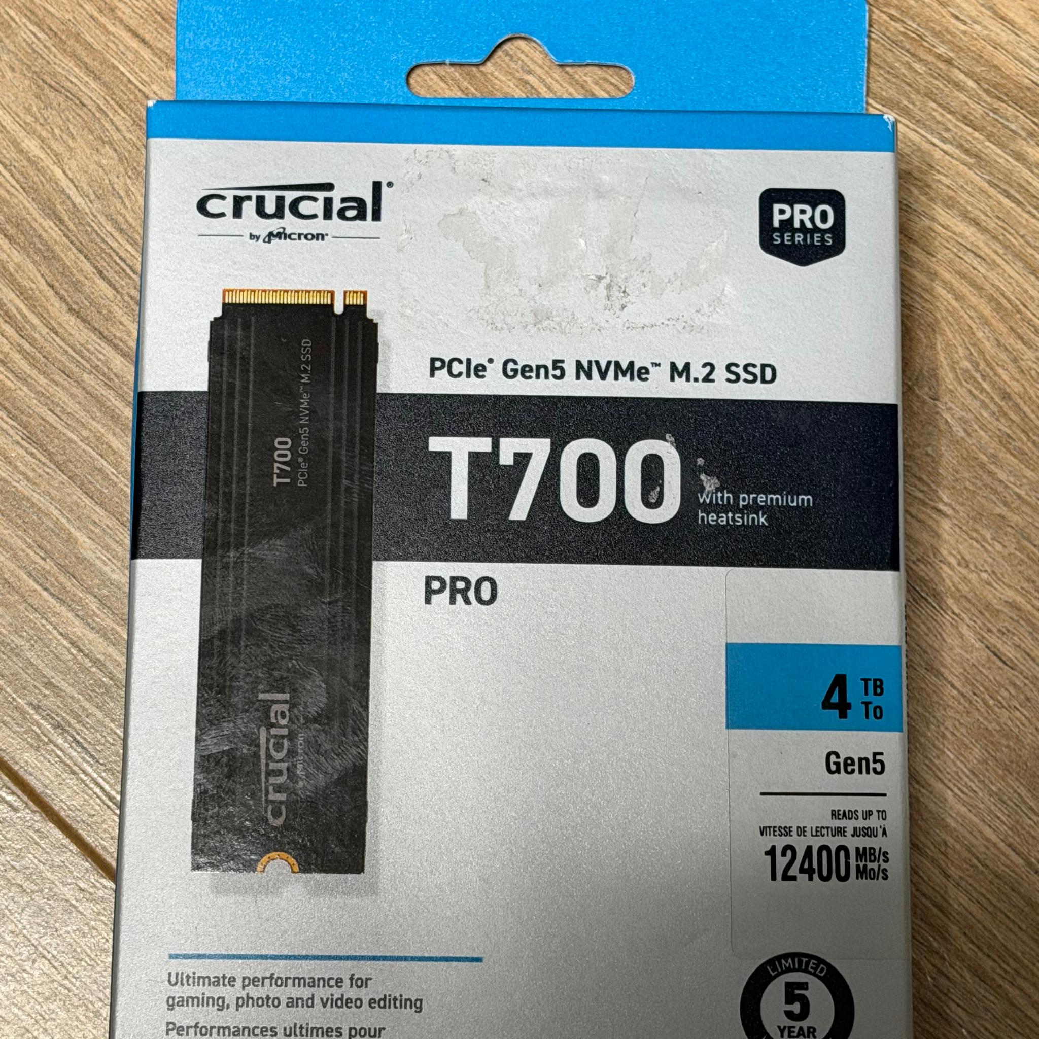 4TB Crucial T700 Pro - Gen5 NVMe