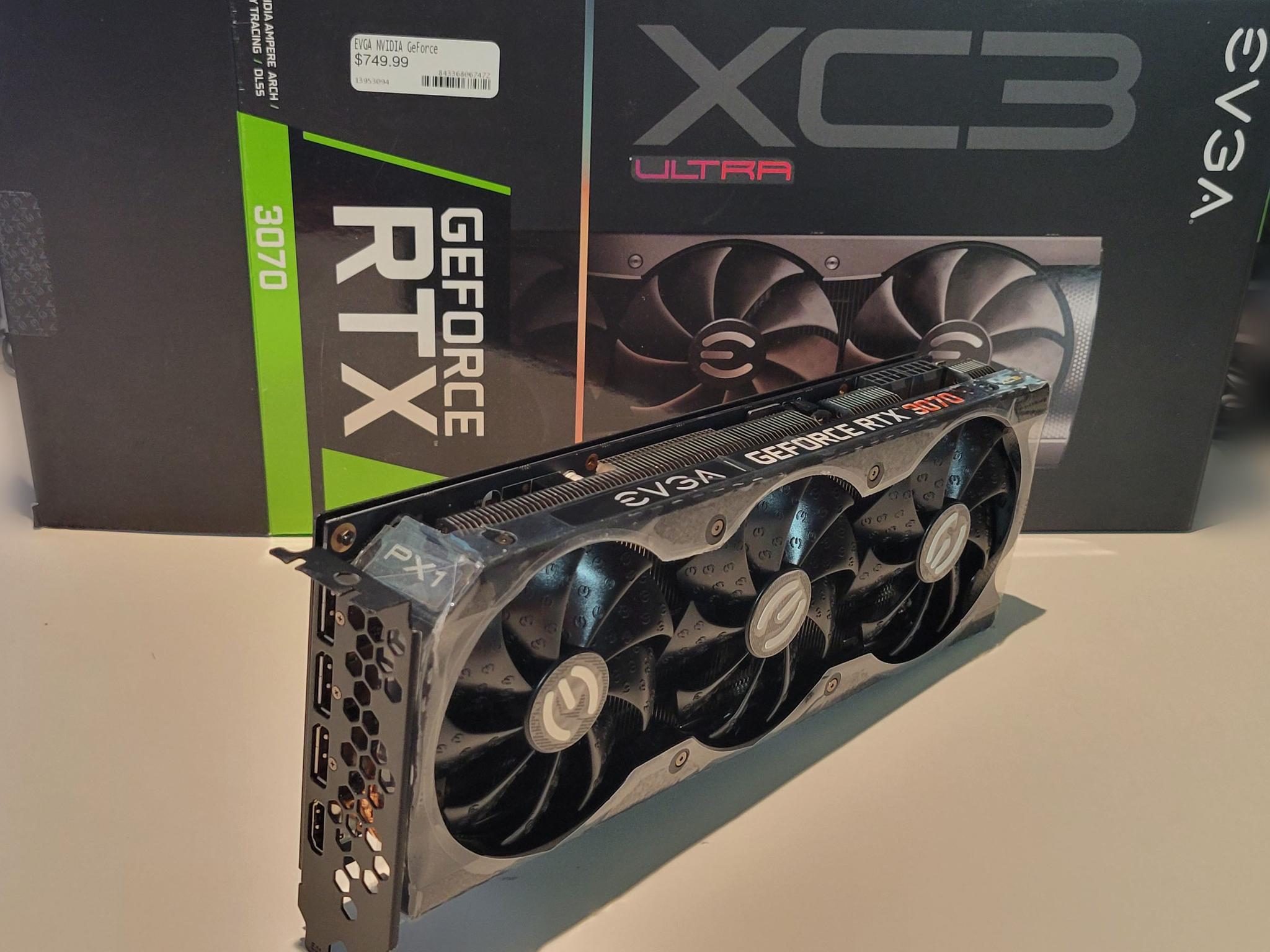 EVGA GeForce RTX 3070 XC3 ULTRA 8GB GDDR6 Graphics Card + EK Quantum Vector waterblock included