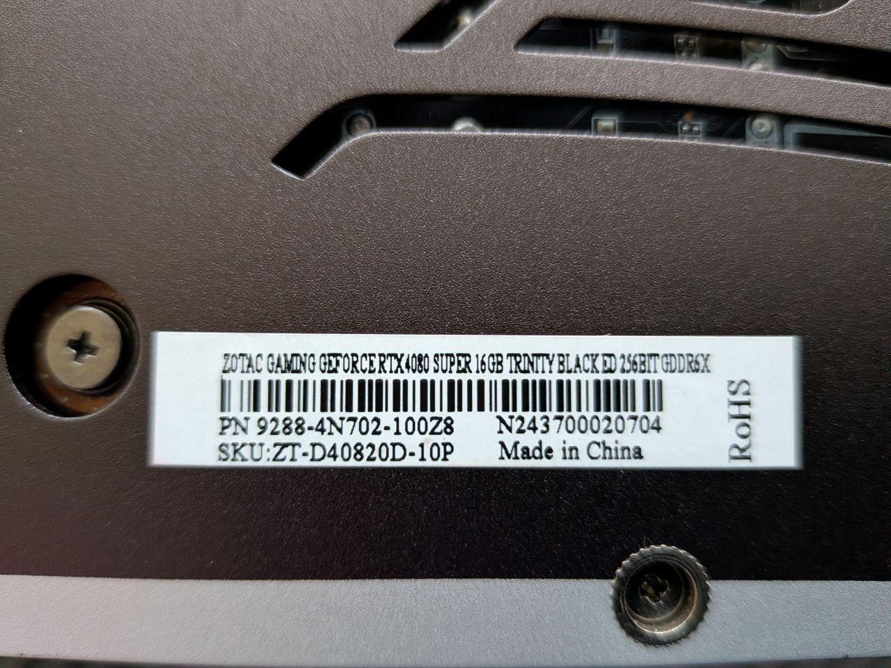 Zotac GAMING Trinity GeForce RTX 4080 SUPER