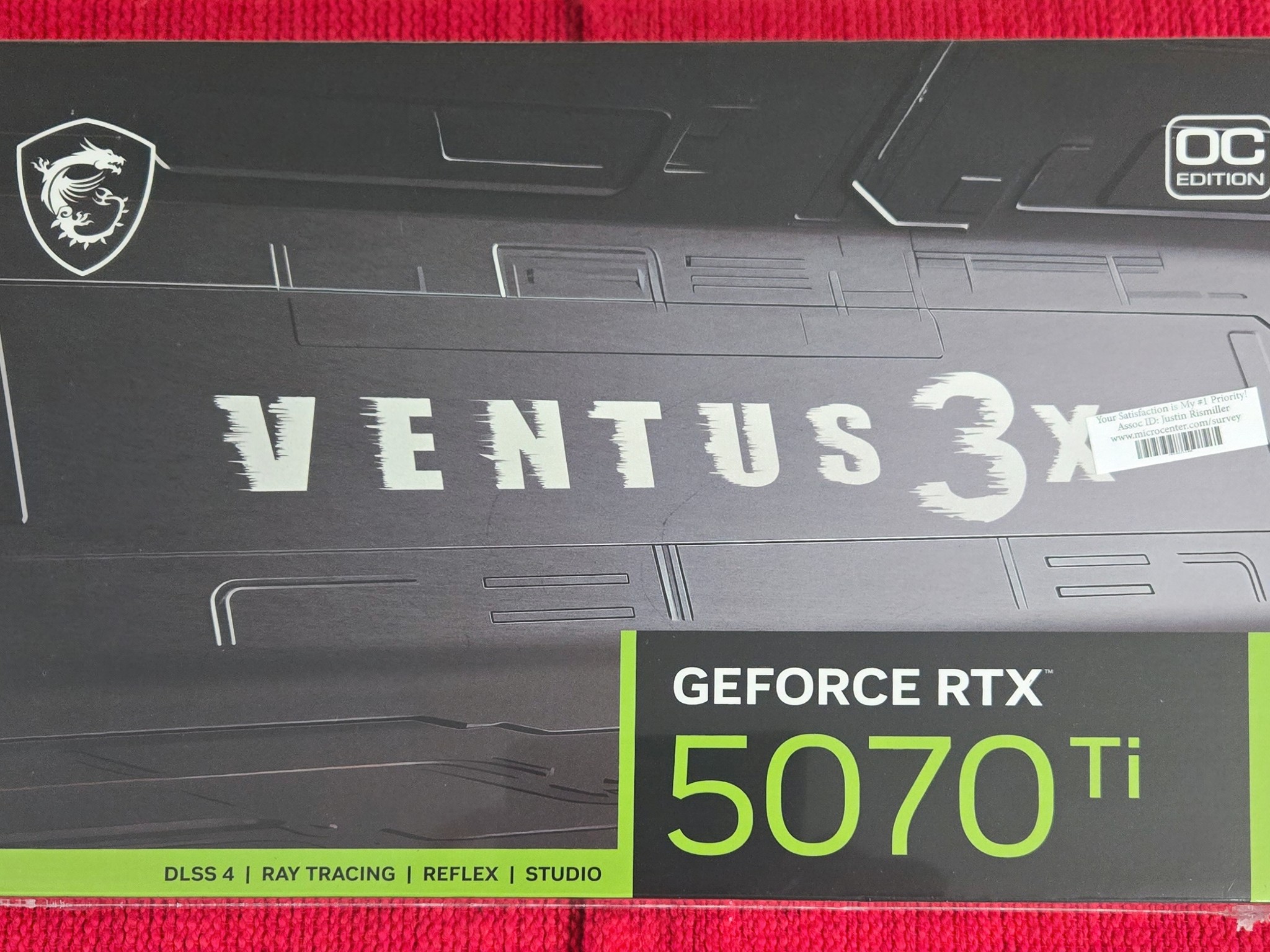 MSI GeForce RTX 5070 Ti 16G VENTUS 3X OC