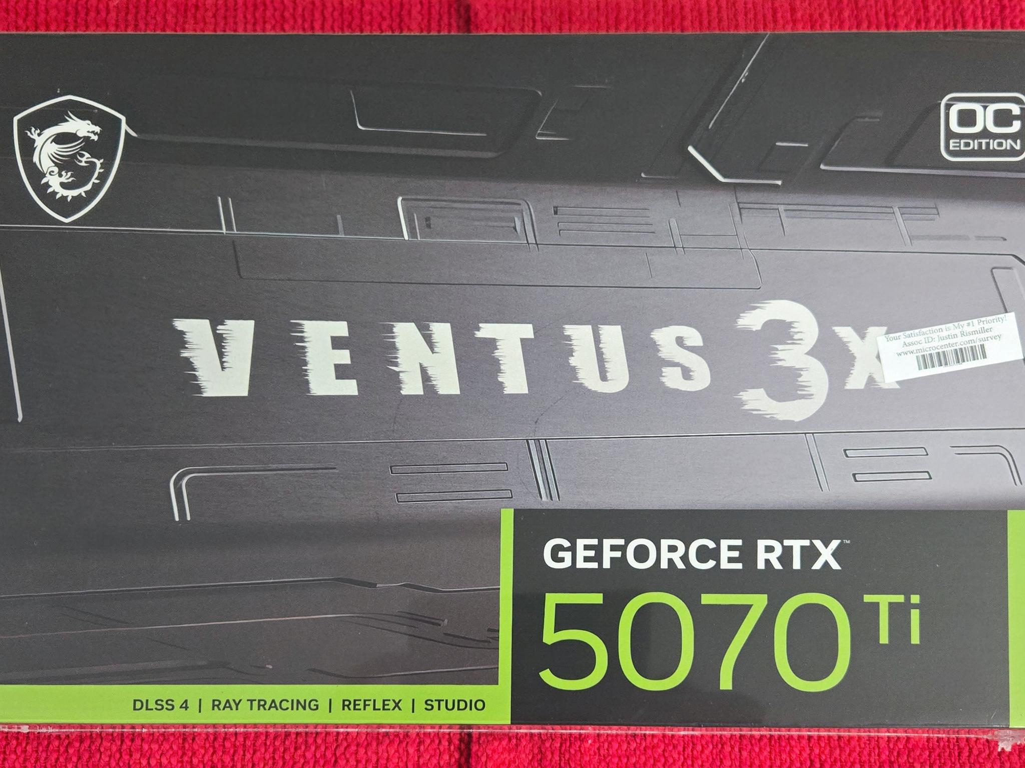 MSI GeForce RTX 5070 Ti 16G VENTUS 3X OC