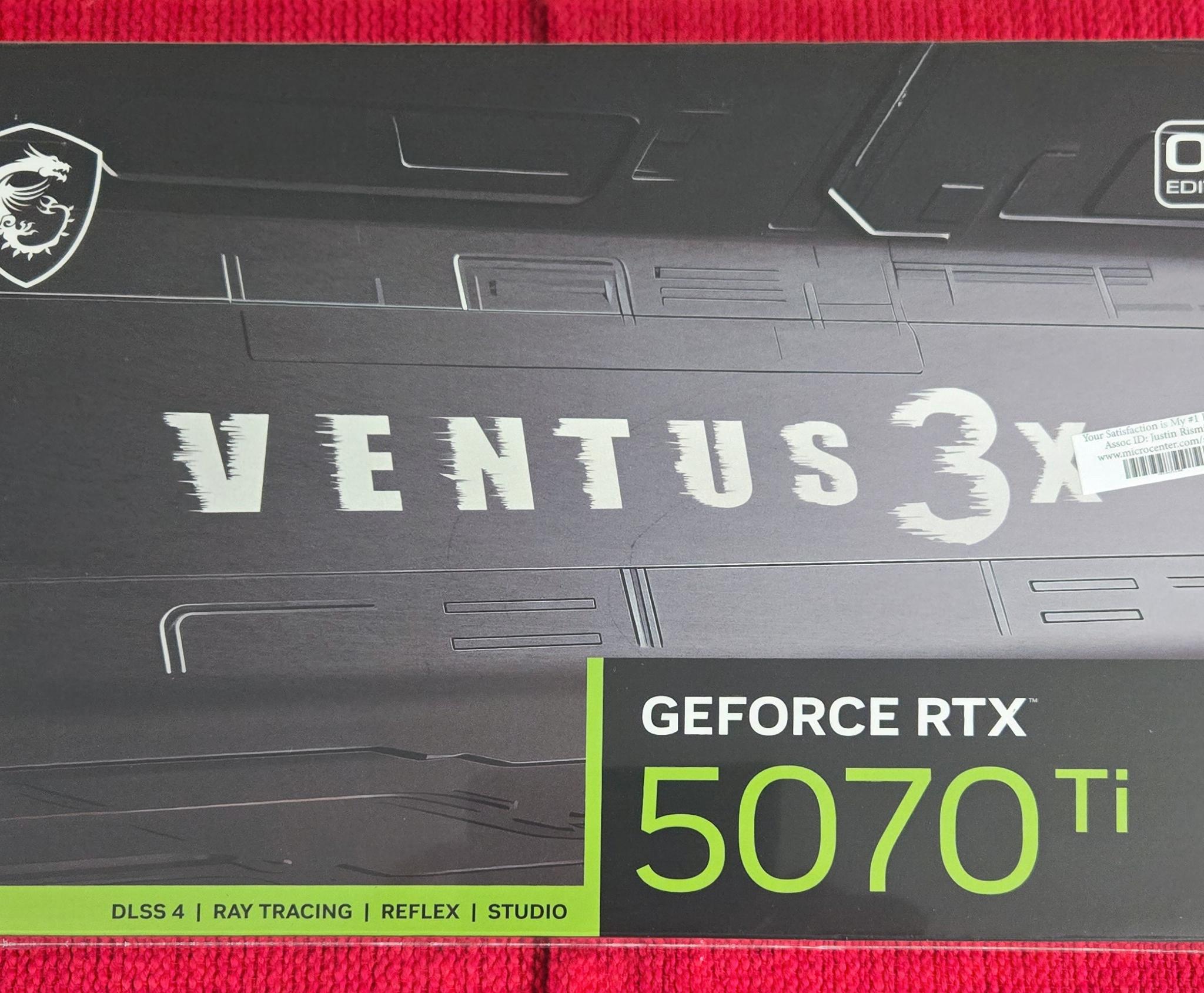 MSI GeForce RTX 5070 Ti 16G VENTUS 3X OC