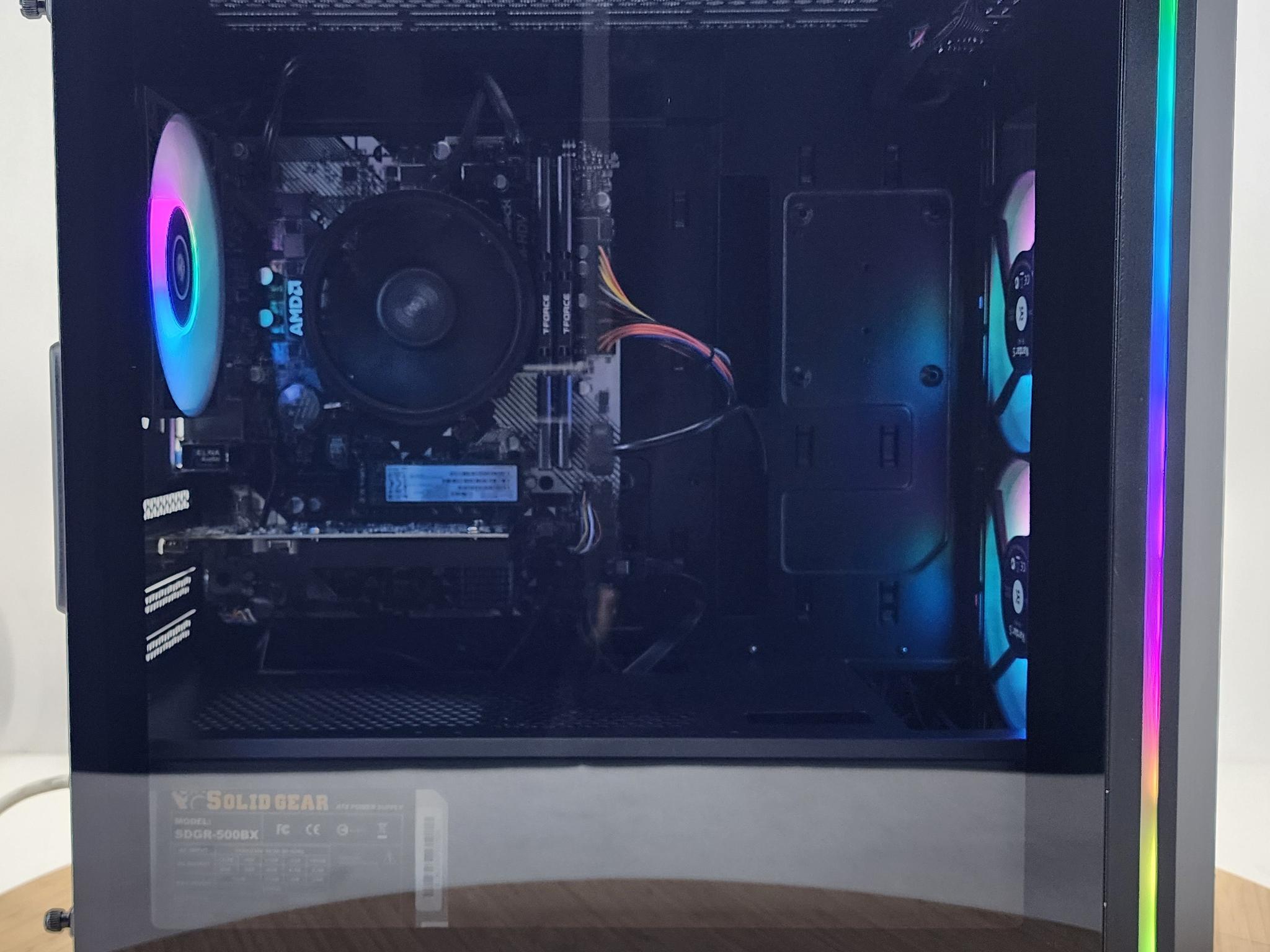 Gaming PC Ryzen 2300X 16GB RAM 256GB SSD 1TB HDD GT 1030 2GB Windows 11 Computer