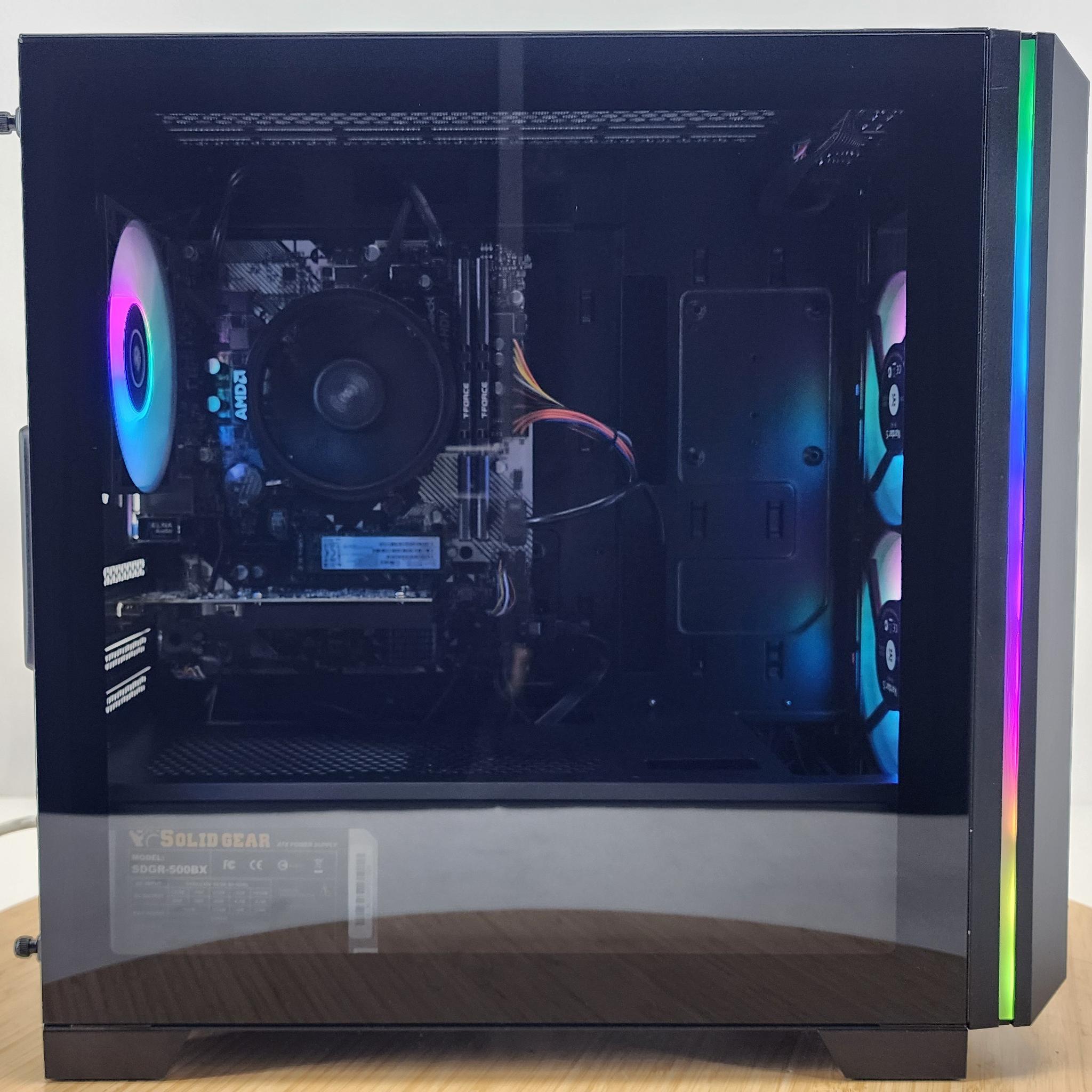 Gaming PC Ryzen 2300X 16GB RAM 256GB SSD 1TB HDD GT 1030 2GB Windows 11 Computer