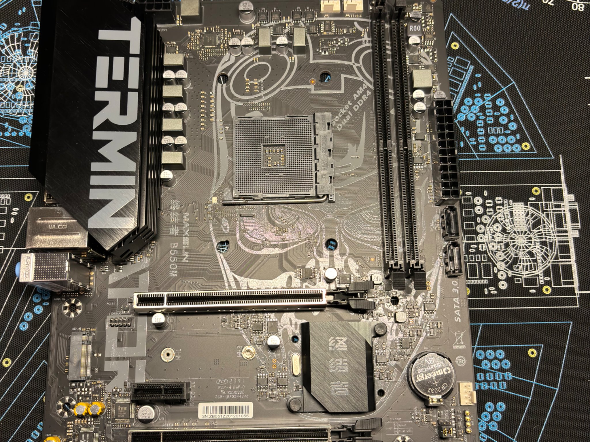 Maxsun Terminator B550M Micro-ATX Ryzen AMD AM4 Motherboard With I/O Shield