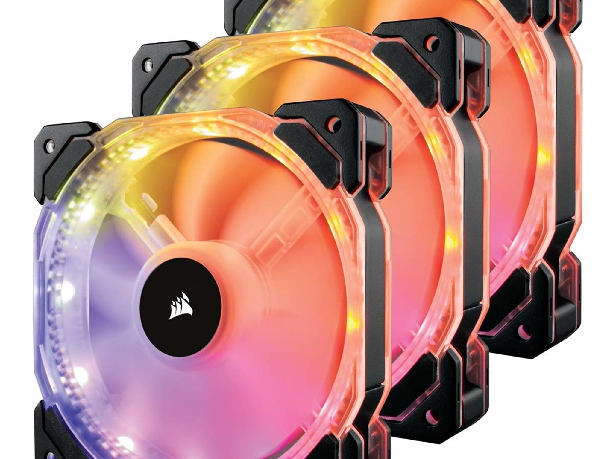 Corsair CO-9050067-WW HD Series, HD120 RGB LED, 120mm High Performance RGB LED PWM 3 fans
