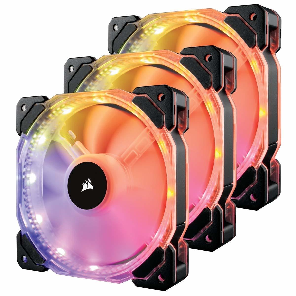 Corsair CO-9050067-WW HD Series, HD120 RGB LED, 120mm High Performance RGB LED PWM 3 fans