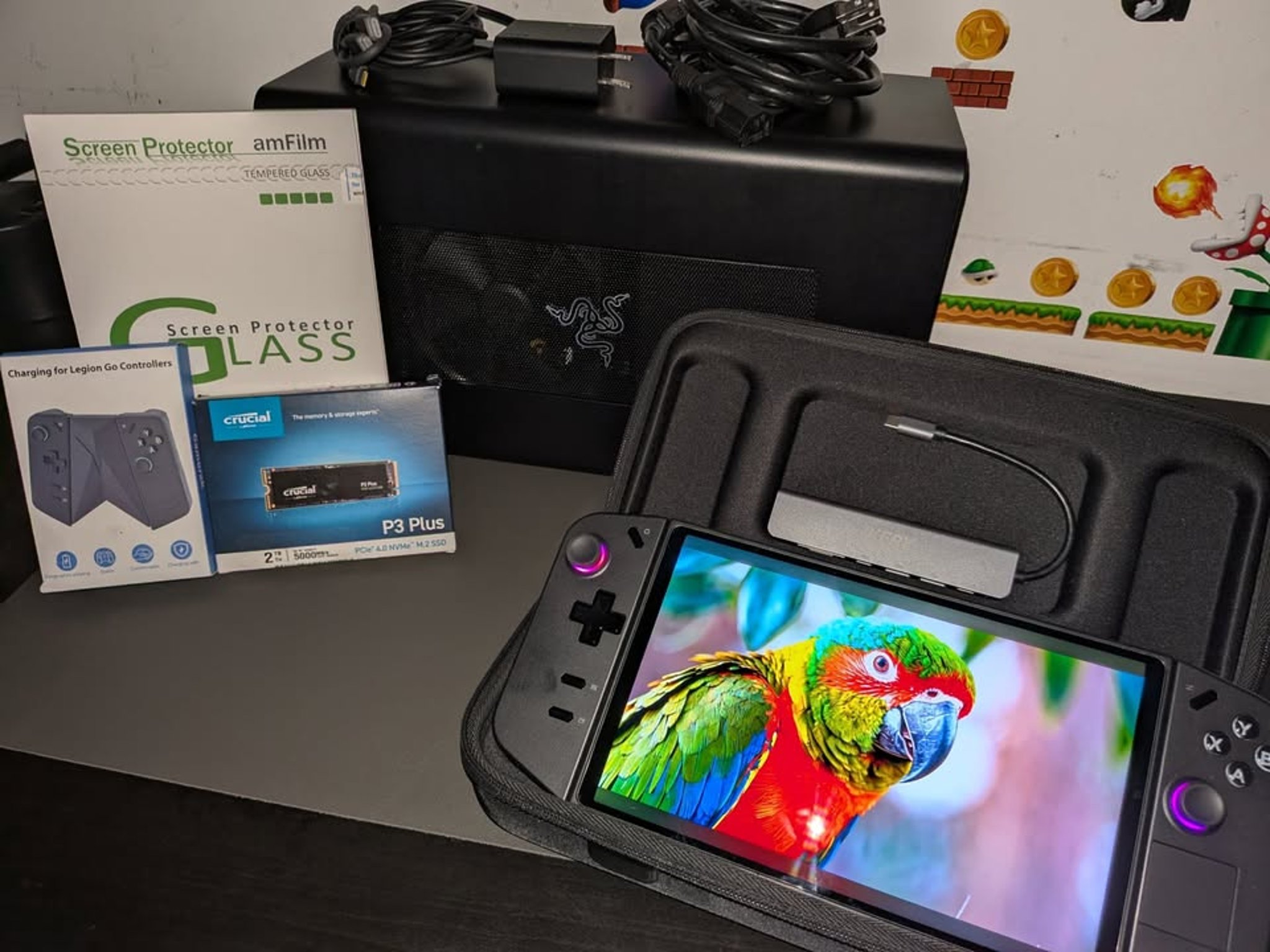 Modded Lenovo Legion Go (Z1 Extreme) w/ upgraded 81 Whr battery + Razer Core X