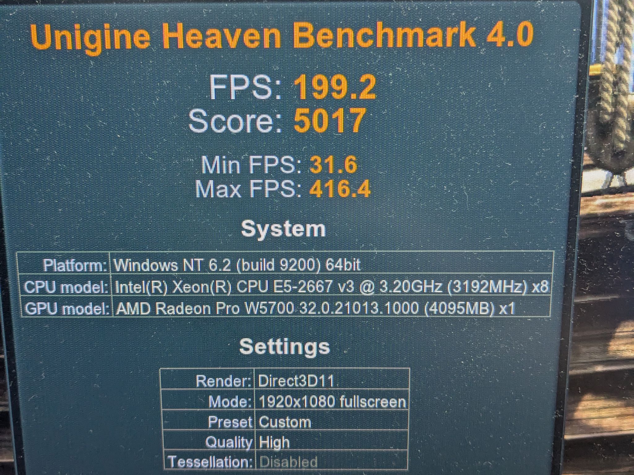 Workstation Gamer | 8 Core Xeon (same as i7), 32GB RAM, 8GB AMD W5700, 480GB SSD, Win11