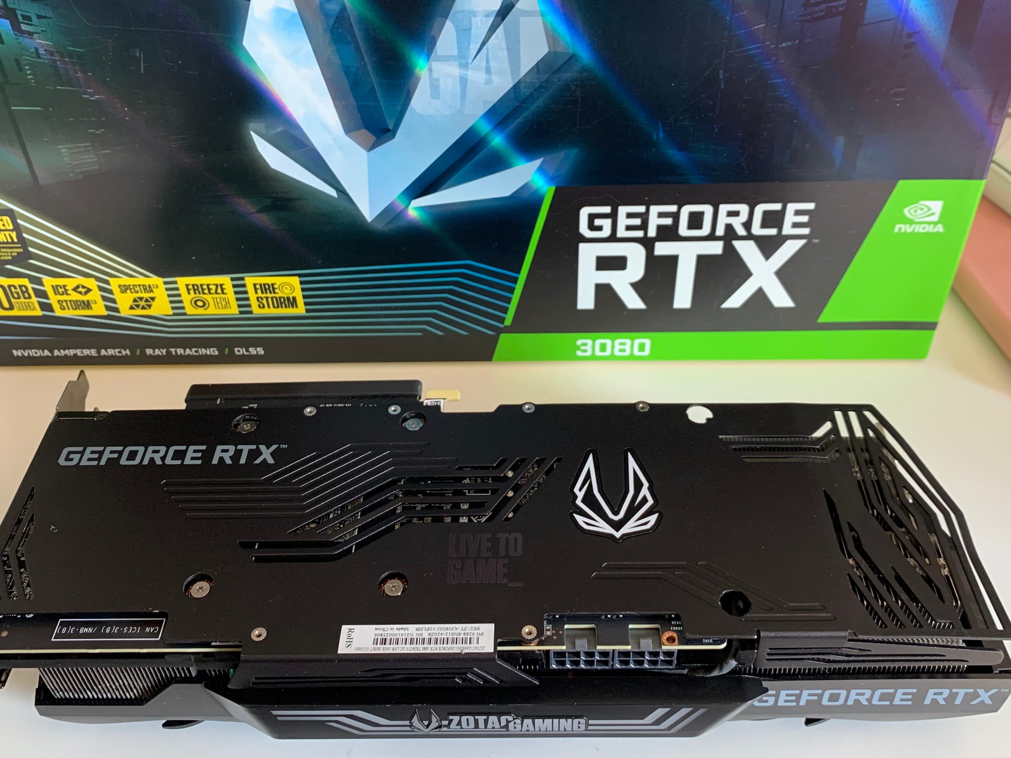 Zotac RTX 3080 10gb GAMING Trinity OC | CIB | Not mined on