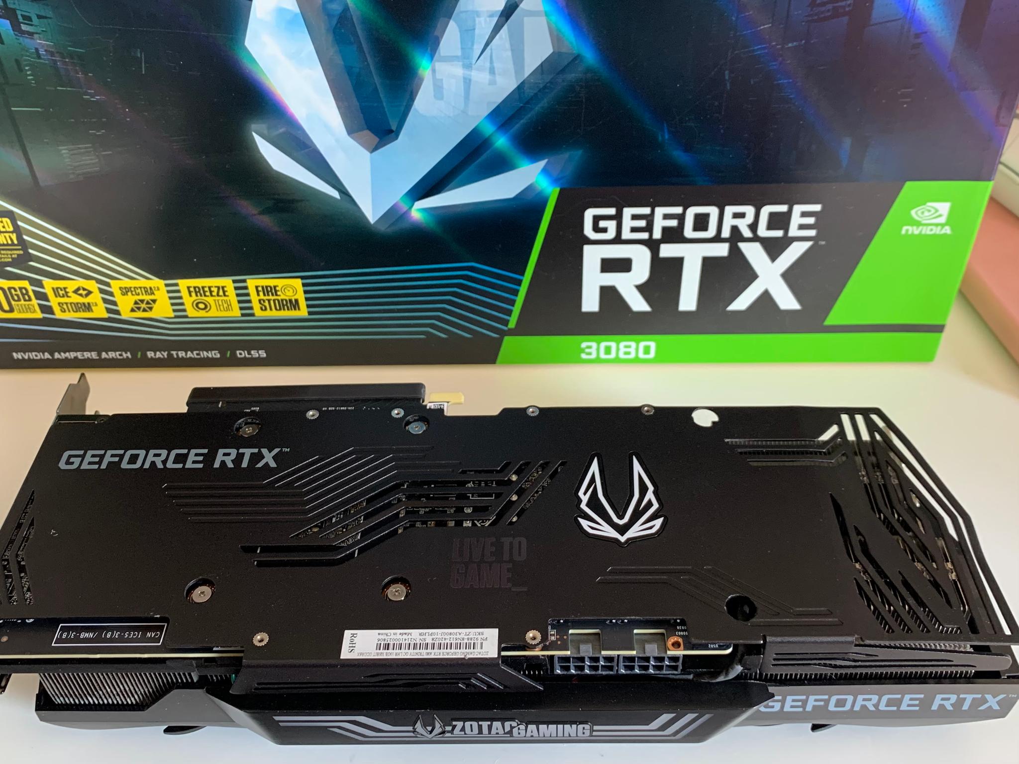 Zotac RTX 3080 10gb GAMING Trinity OC | CIB | Not mined on