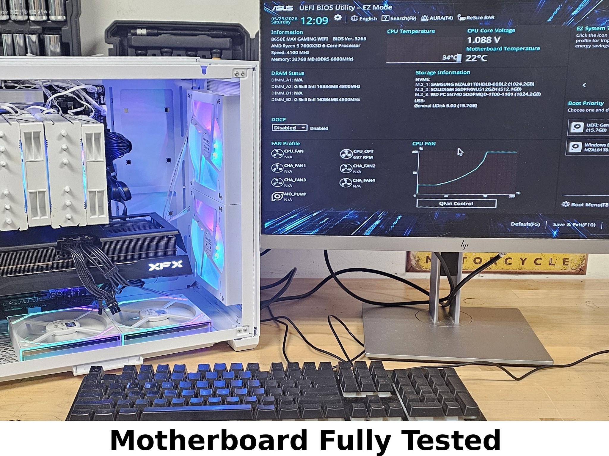 ASUS B650E MAX Gaming WIFI AM5 DDR5 ATX Motherboard