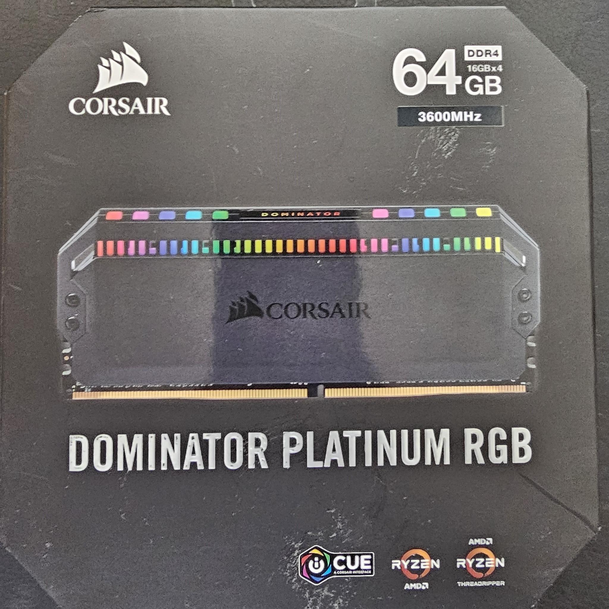 Corsair Dominator Platinum RGB 64GB (4x16GB) DDR4 3600