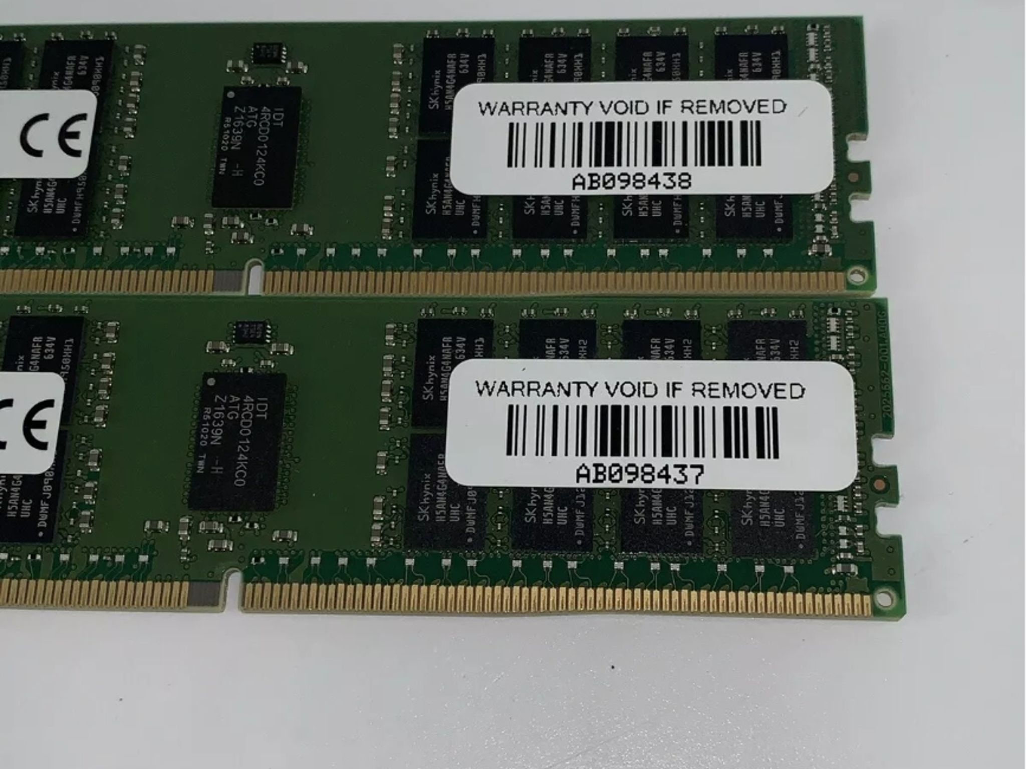 LOT 2x Kingston KVR24R17D4/16 32GB (2x16GB) 2Rx4 PC4-2400T SERVER MEMORY