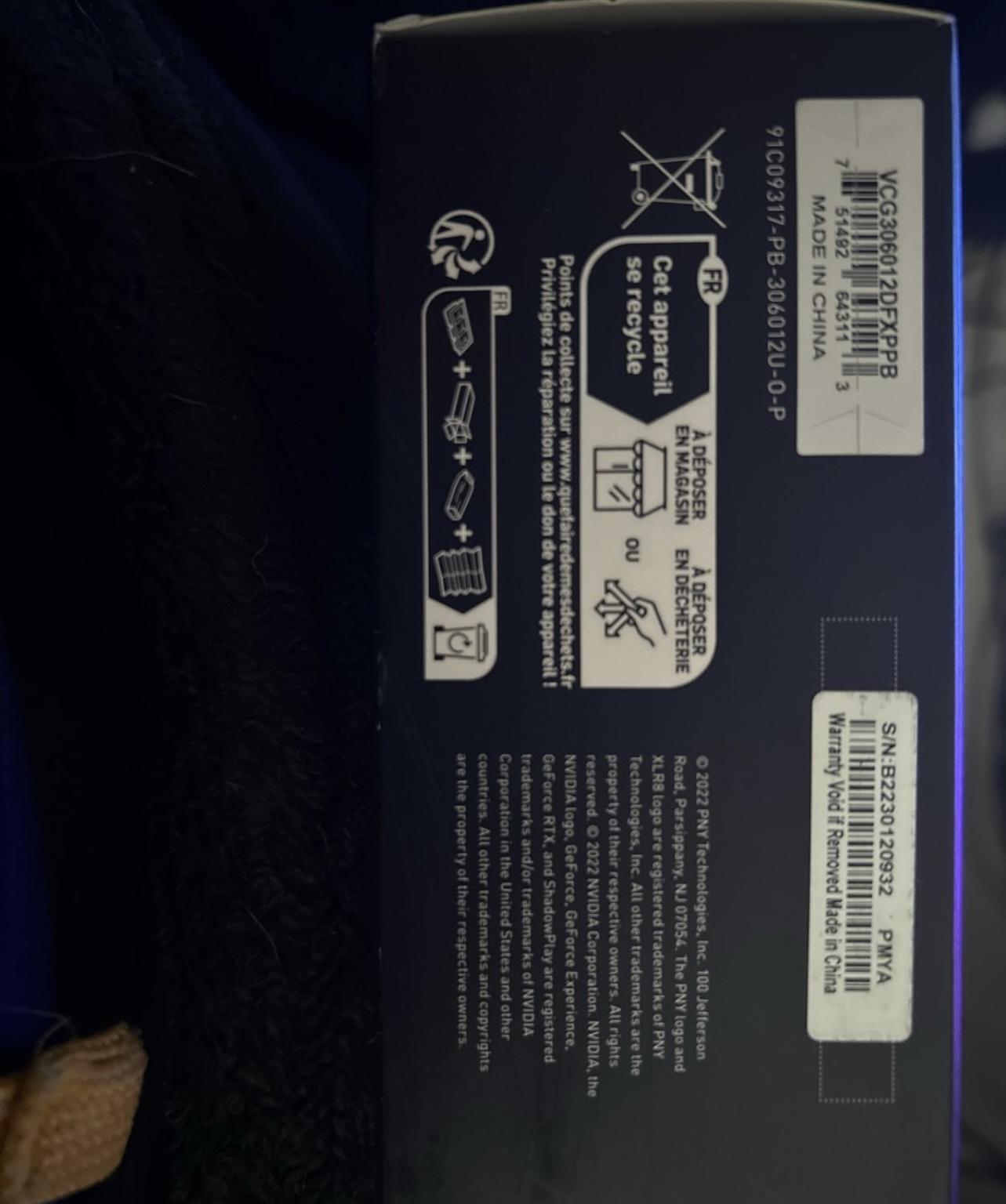 PNY XLR8 Geforce 3060 12 GB VRAM