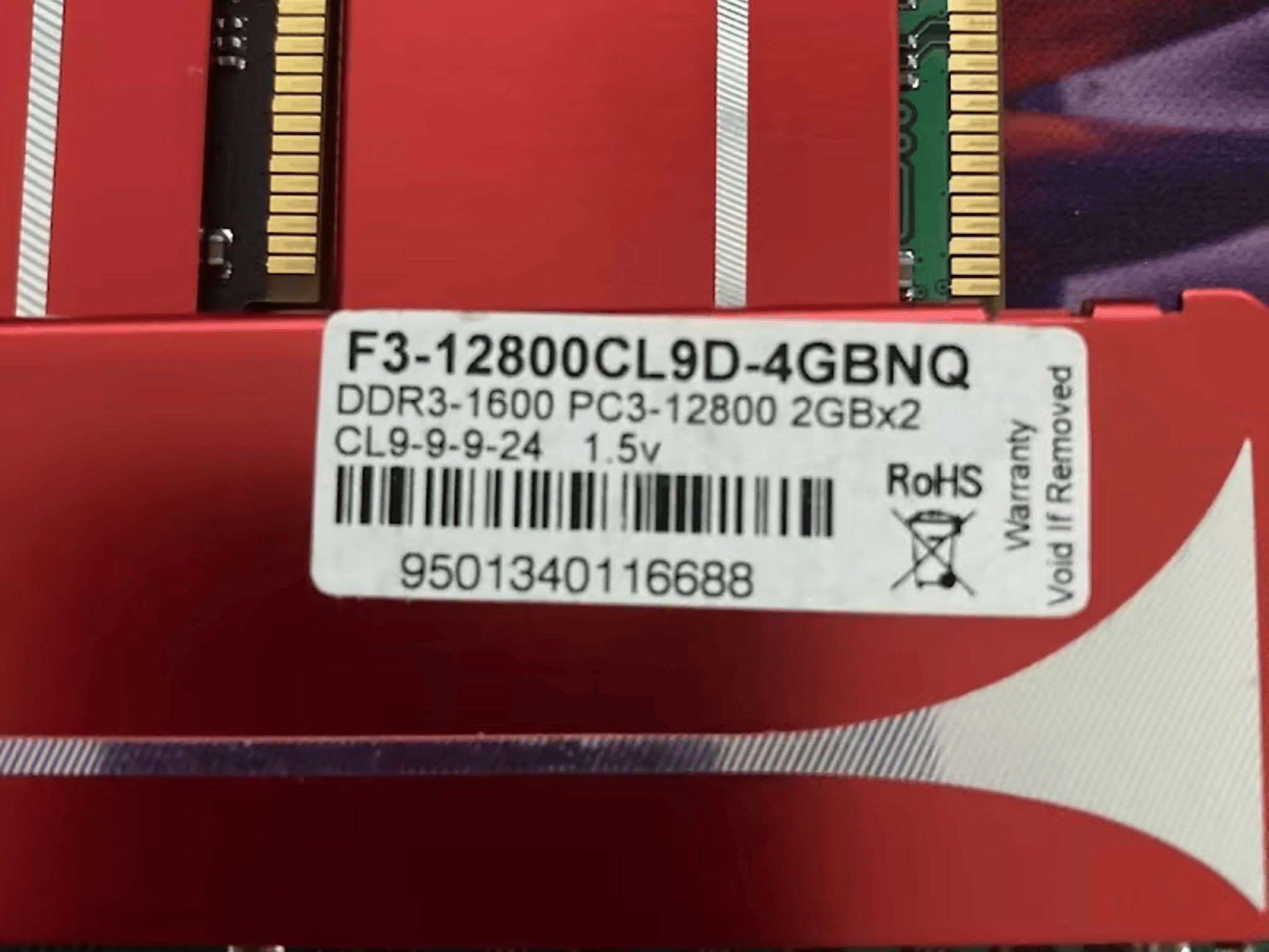 G.SKILL DDR3 - 4 sticks x 2GB each - 8GB total, DDR3 1600MHZ ram