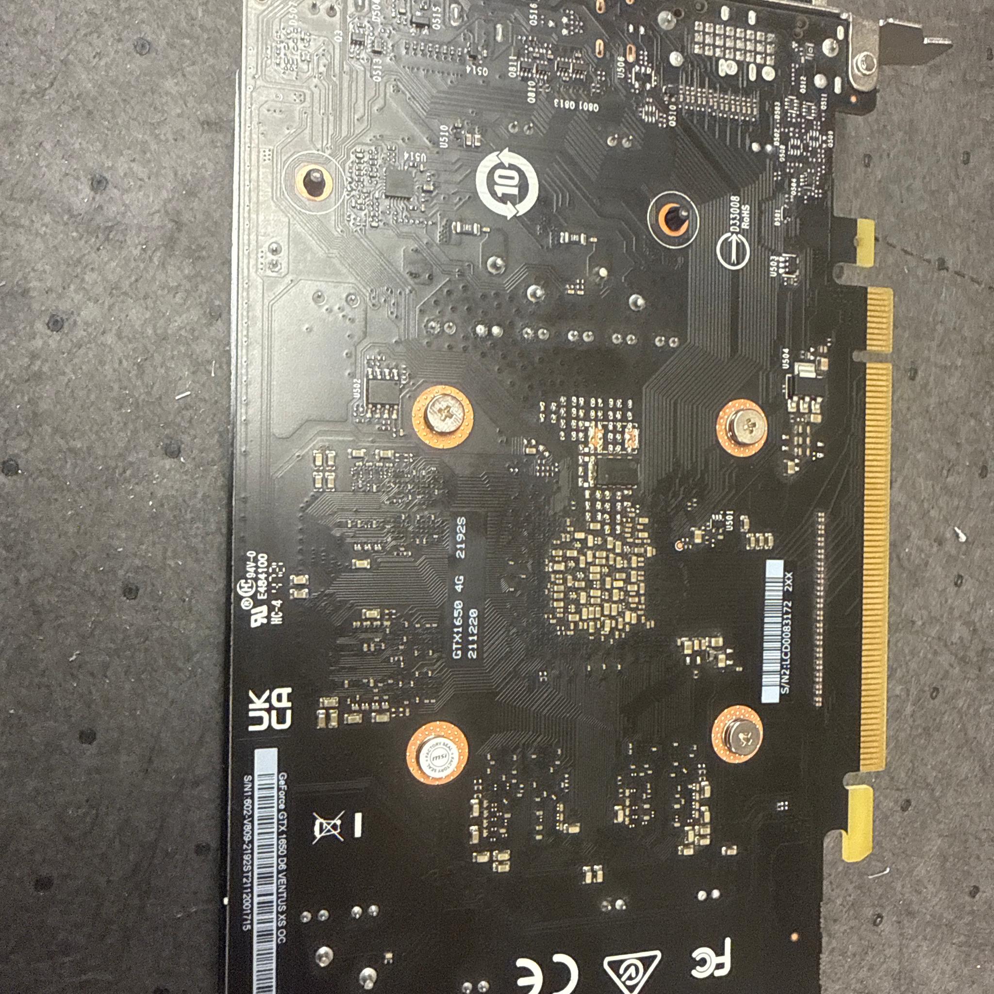 MSI GeForce GTX 1650 D6 VENTUS XS OC