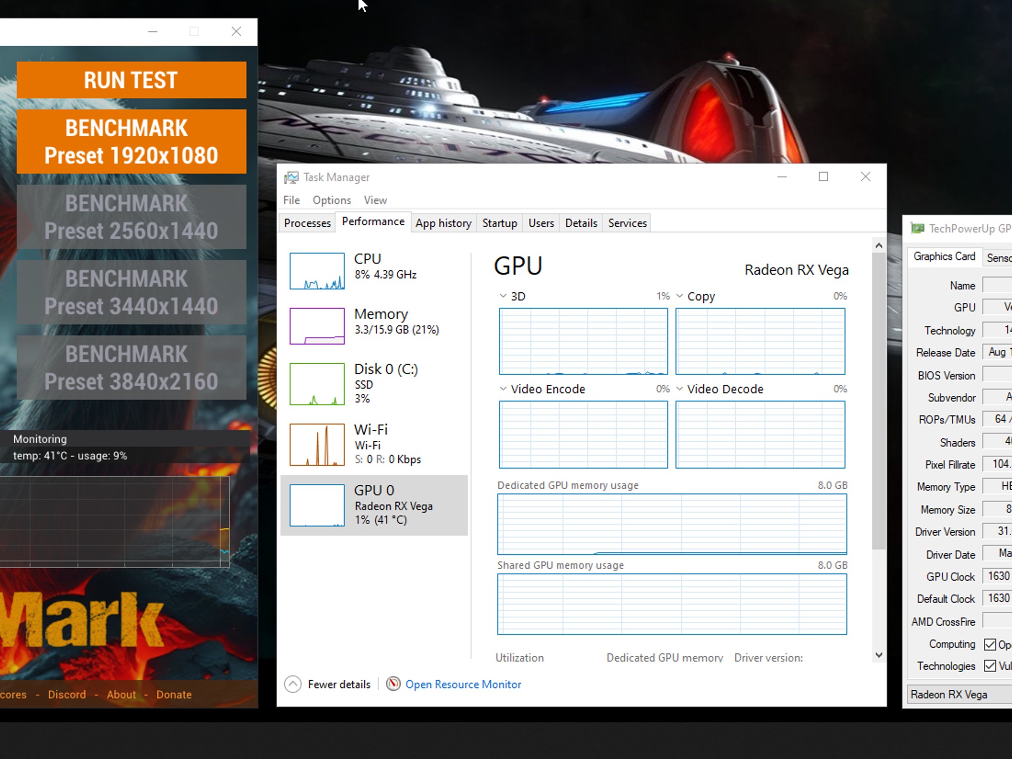 AMD Vega 64 Reference 8GB HBM2 2048-bit
