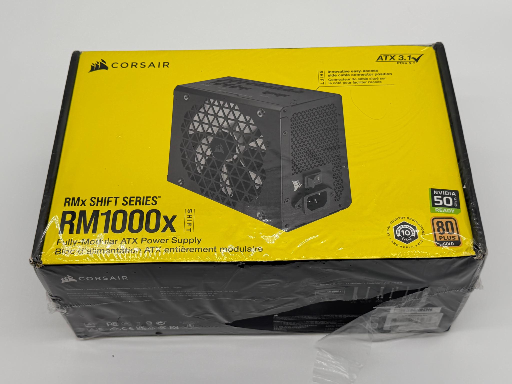 Corsair RMx Shift 1000W 80+ Gold Fully Modular ATX Power Supply – Sealed Retail Box