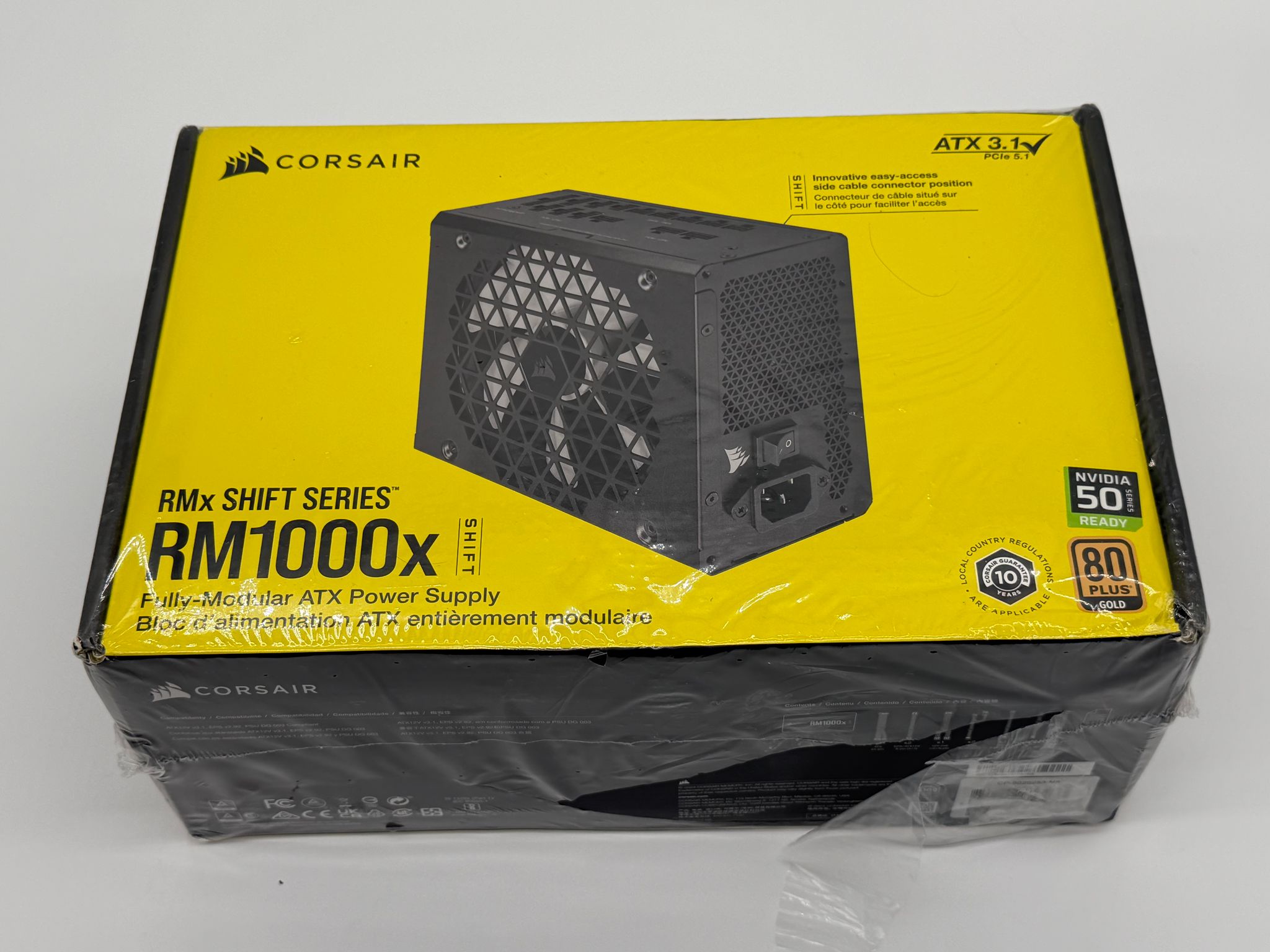 Corsair RMx Shift 1000W 80+ Gold Fully Modular ATX Power Supply – Sealed Retail Box