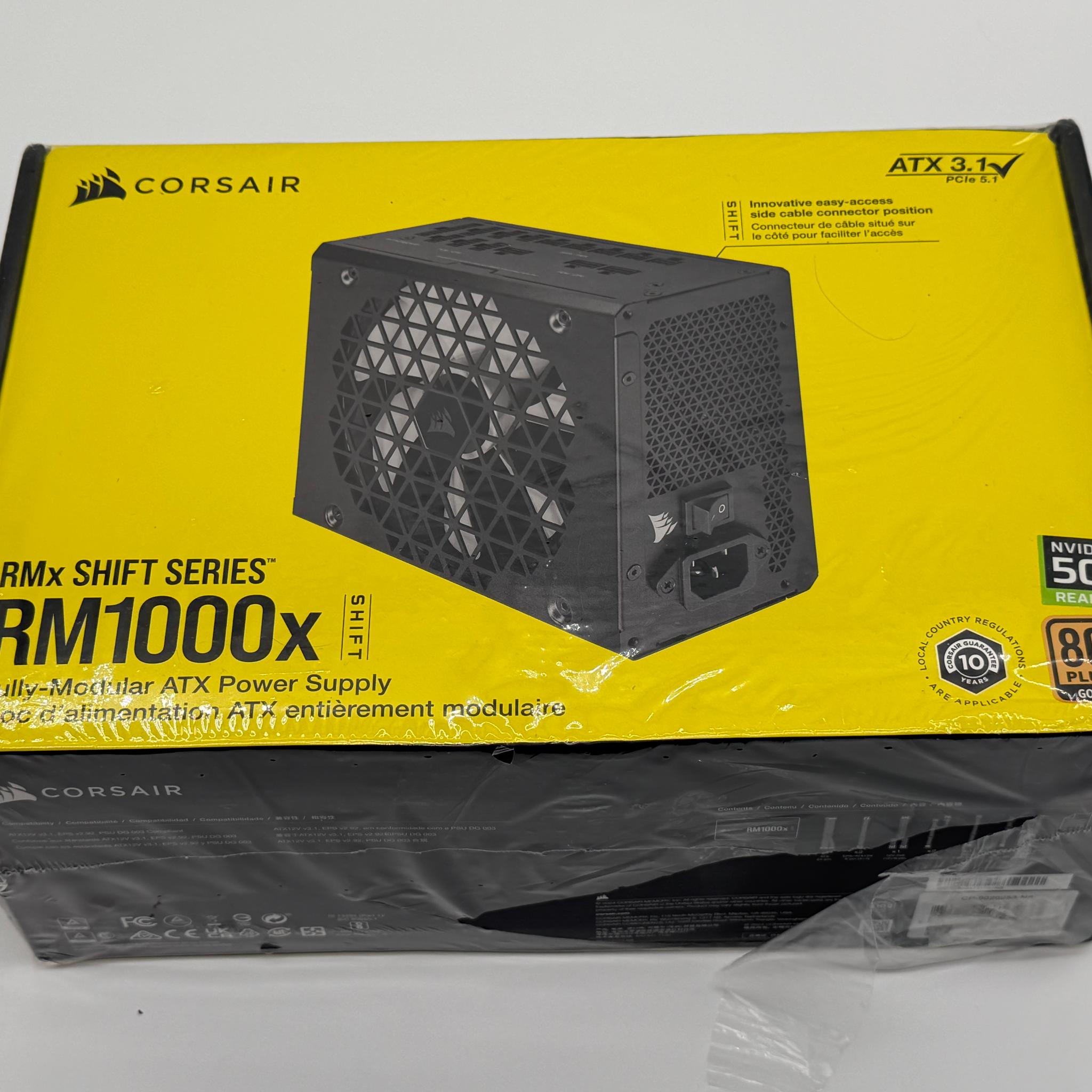 Corsair RMx Shift 1000W 80+ Gold Fully Modular ATX Power Supply – Sealed Retail Box
