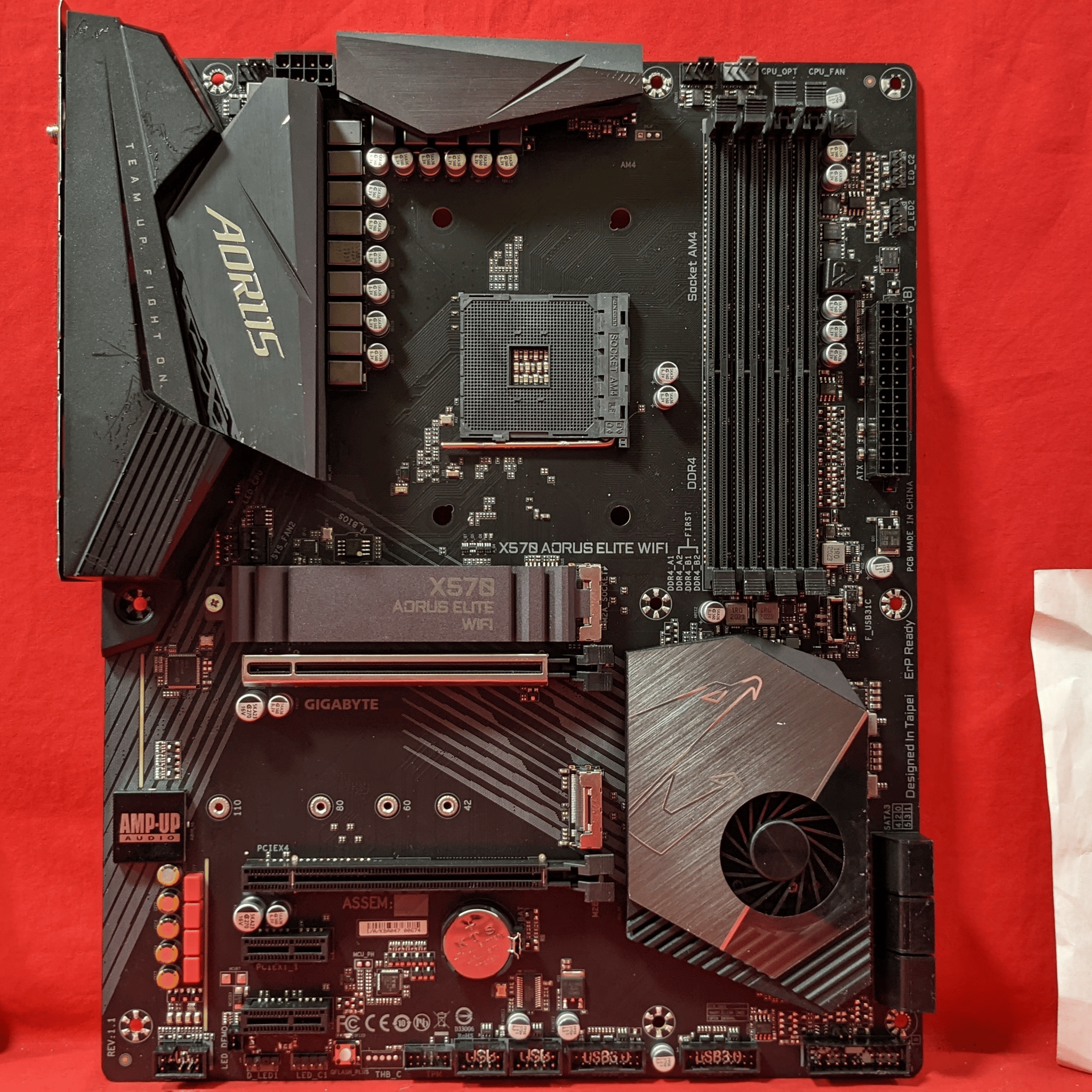 *AS IS/FOR REPAIR* Gigabyte X570 Aorus Elite WIFI AMD Socket AM4 DDR4 ATX Desktop Motherboard