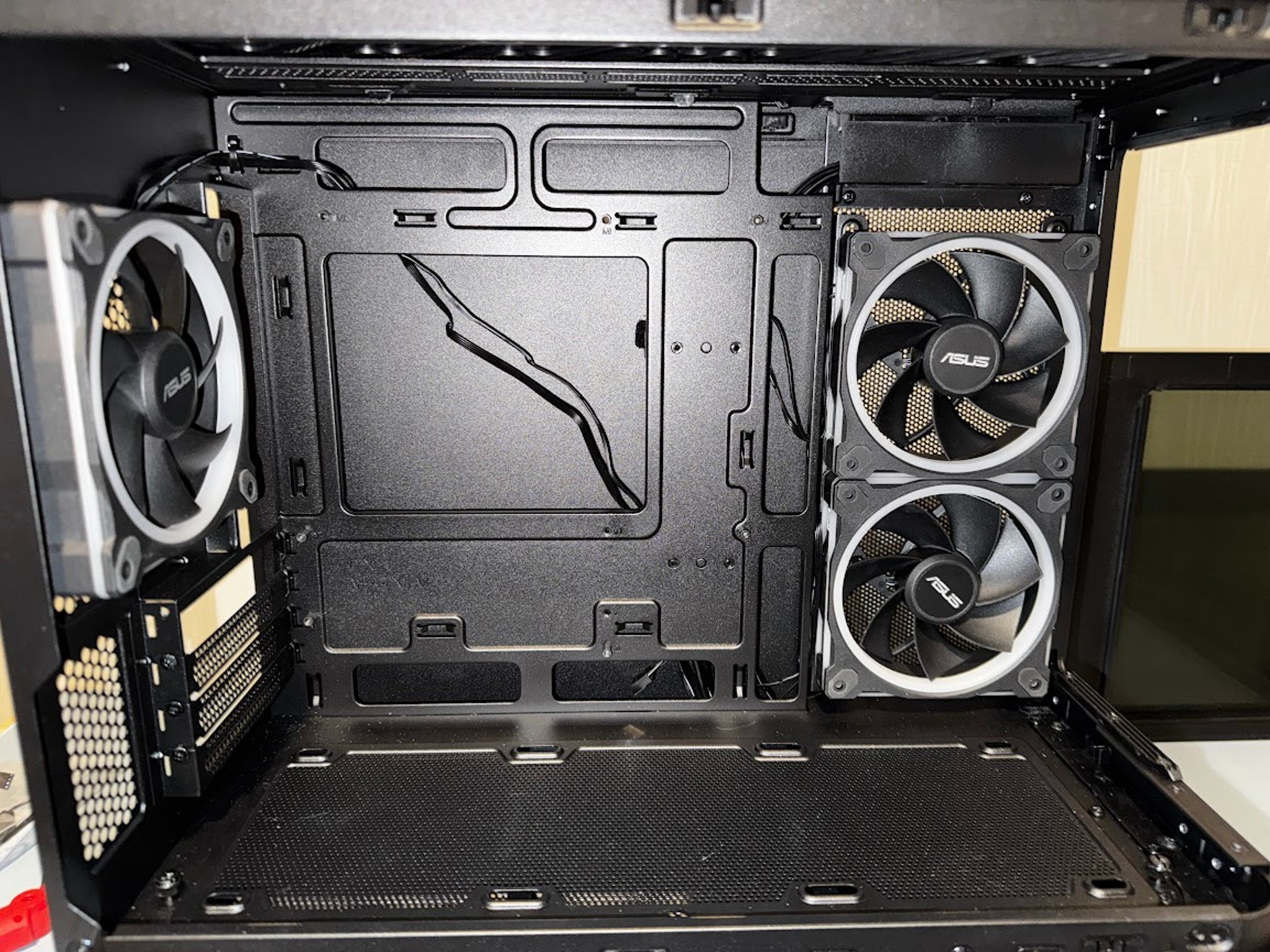 Title: ASUS Prime AP202 ARGB Panoramic mATX Case - Black – Like New