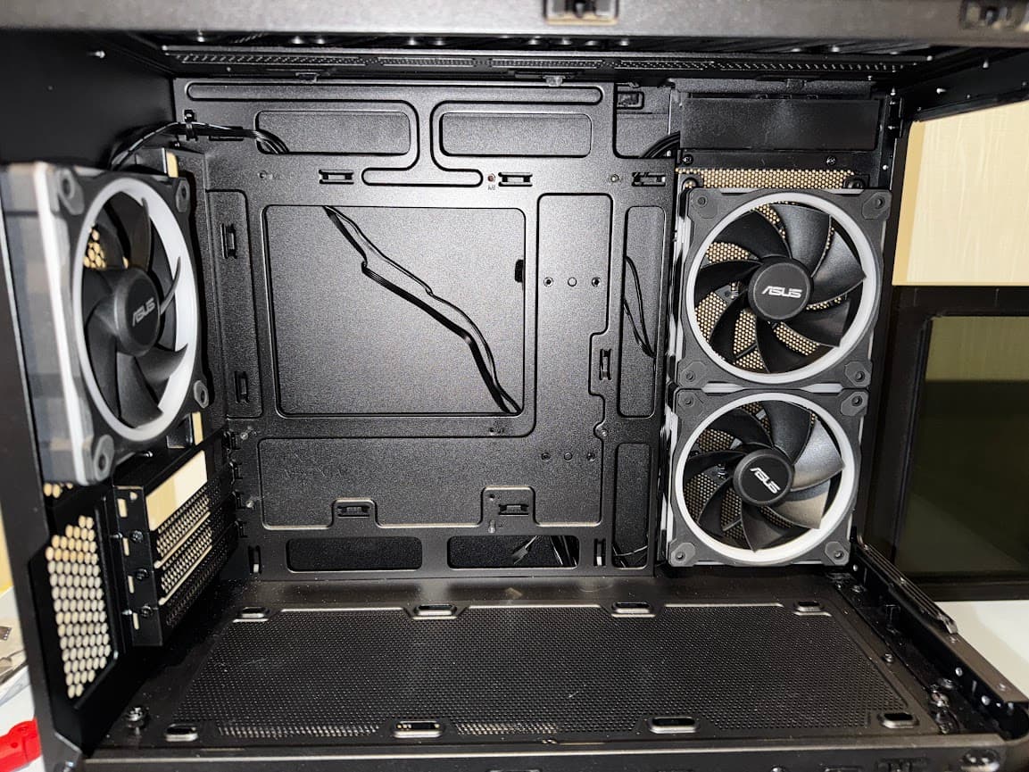 Title: ASUS Prime AP202 ARGB Panoramic mATX Case - Black – Like New