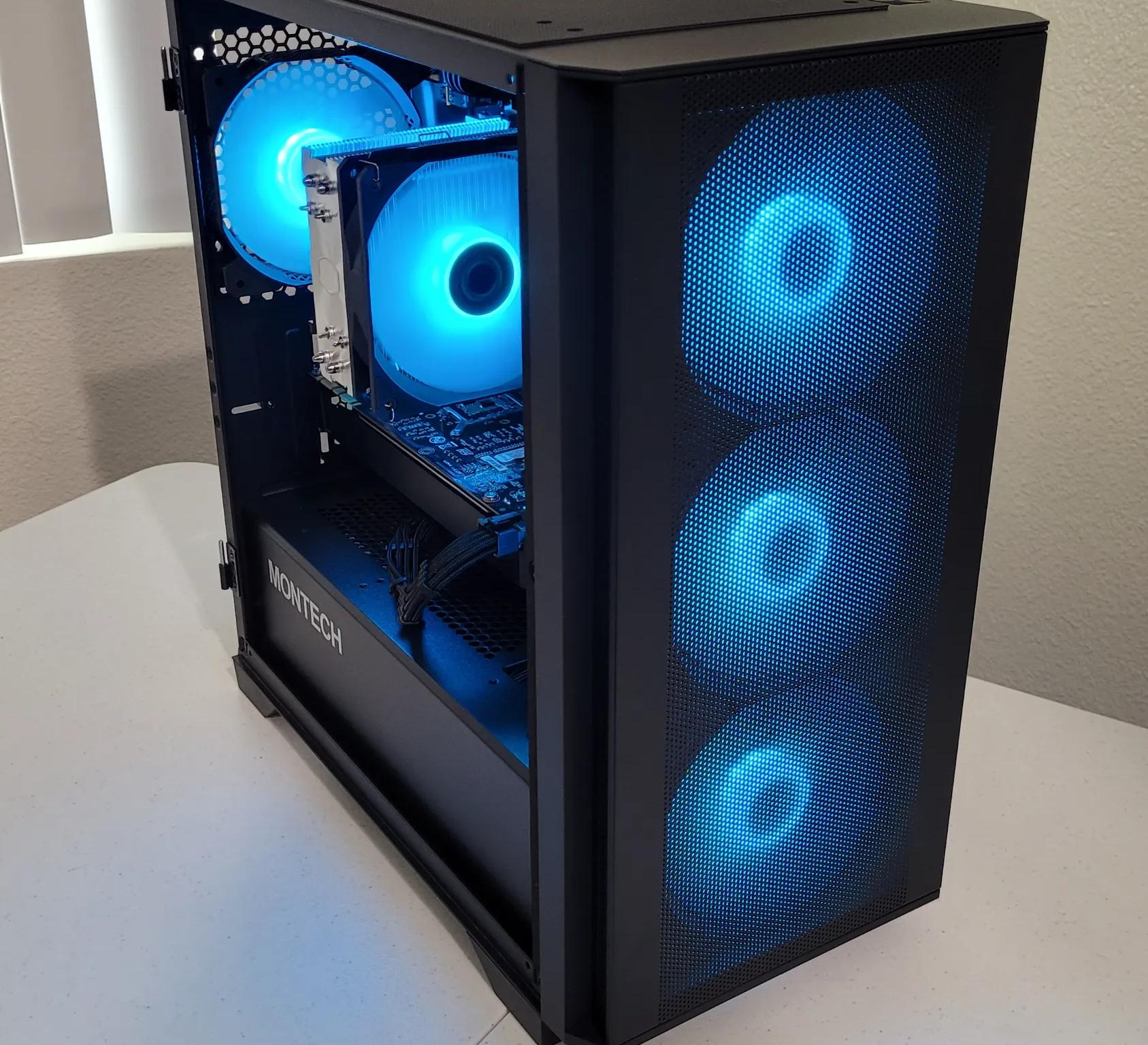 Black Gaming PC (Ryzen 5 2600X + GTX 1070 Ti + 1TB SSD + 16GB RAM + Wifi)