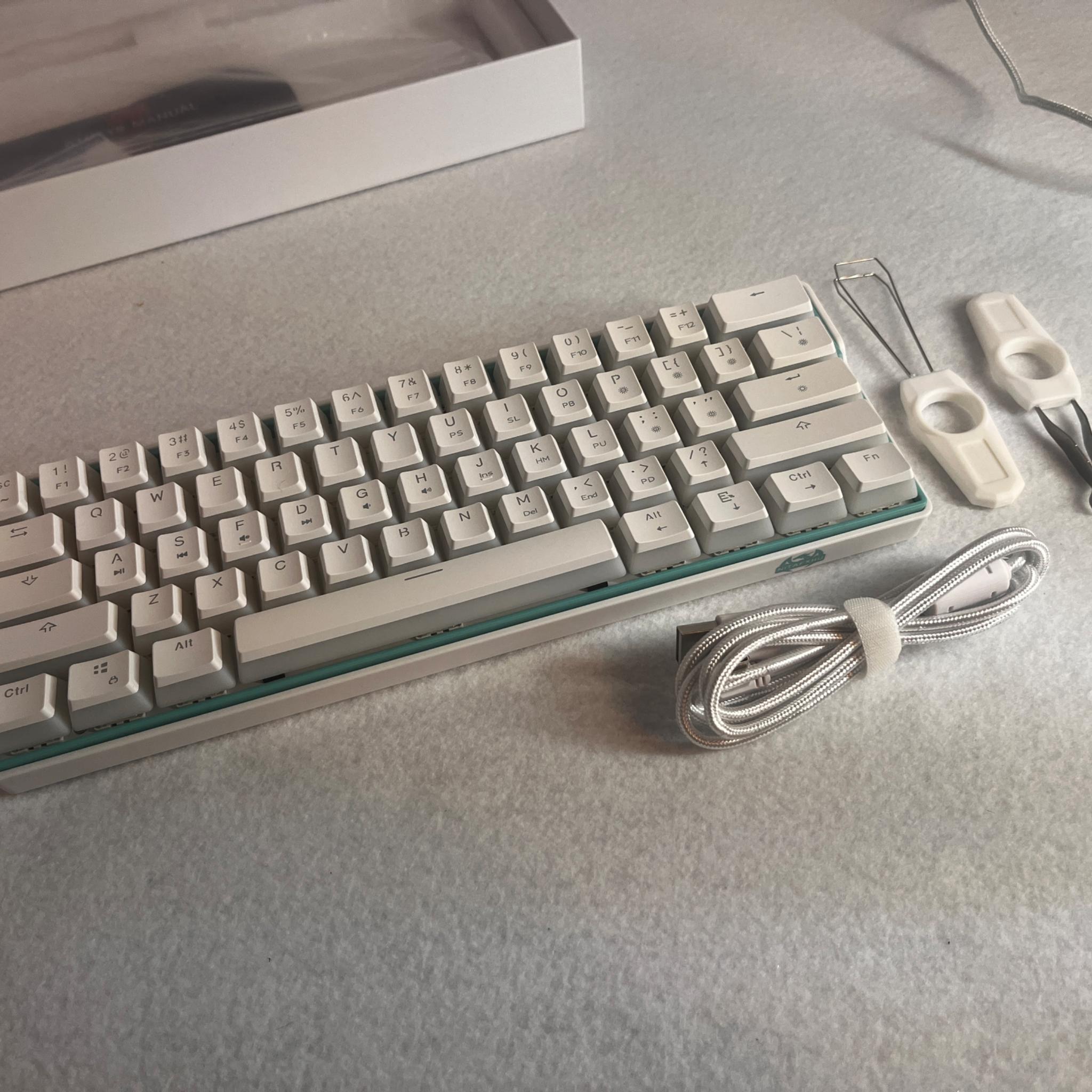 60% Mechanical Keyboard RGB Wired Keyboard PC/Mac Hot-Swappable Mechanical H&J Brown Switches.