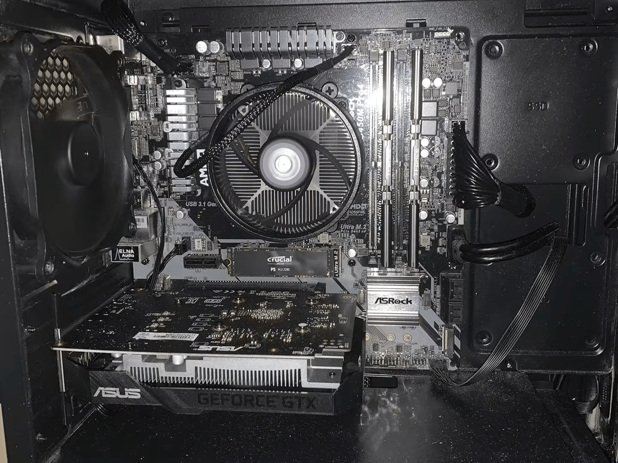 Entry 1080p Gaming Computer Tower Ryzen 2600 GTX 1650