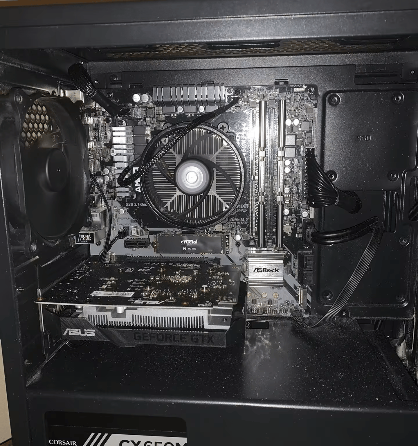 Entry 1080p Gaming Computer Tower Ryzen 2600 GTX 1650